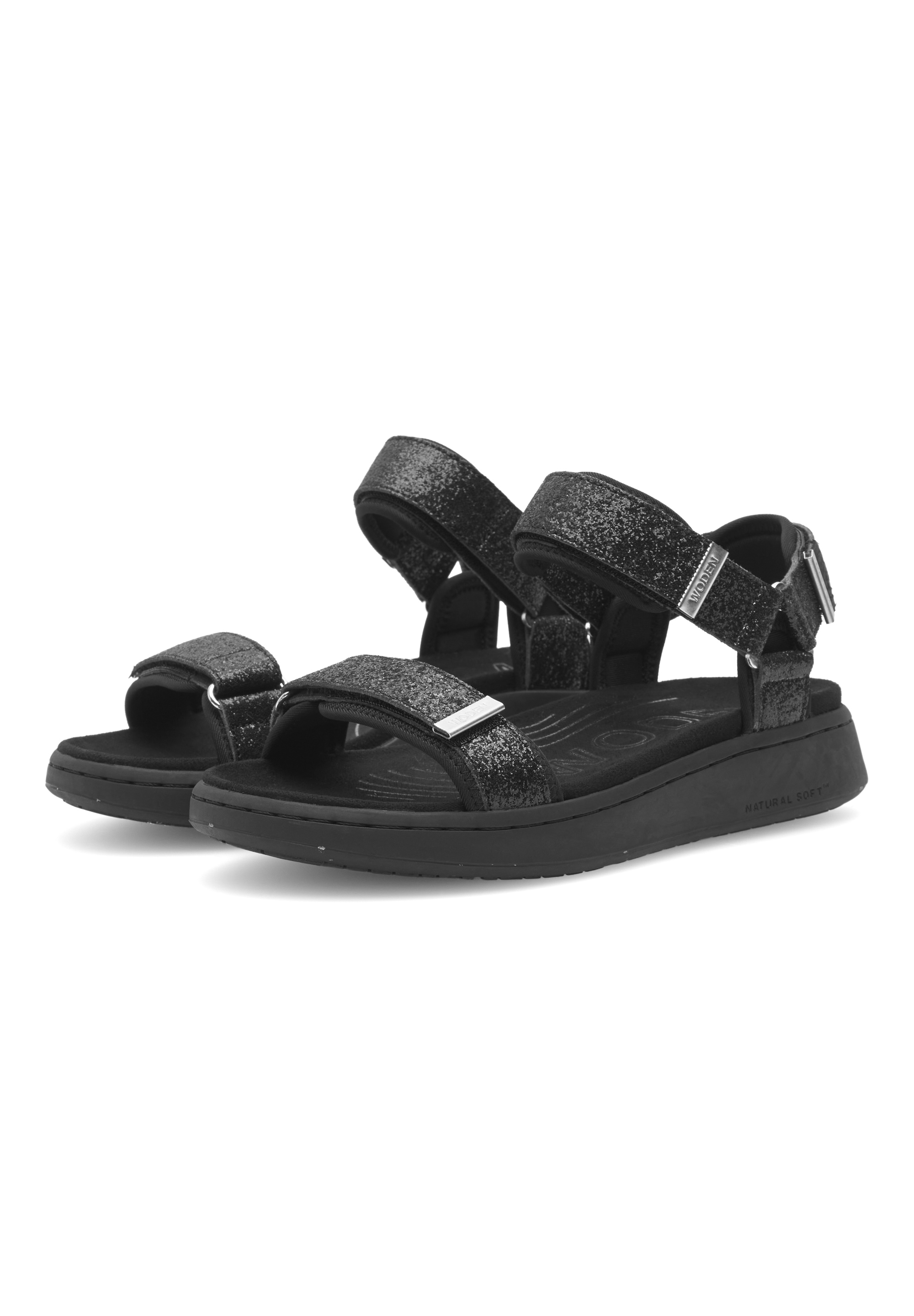 Woden Line Sandal - Svart - str 39 för Dam