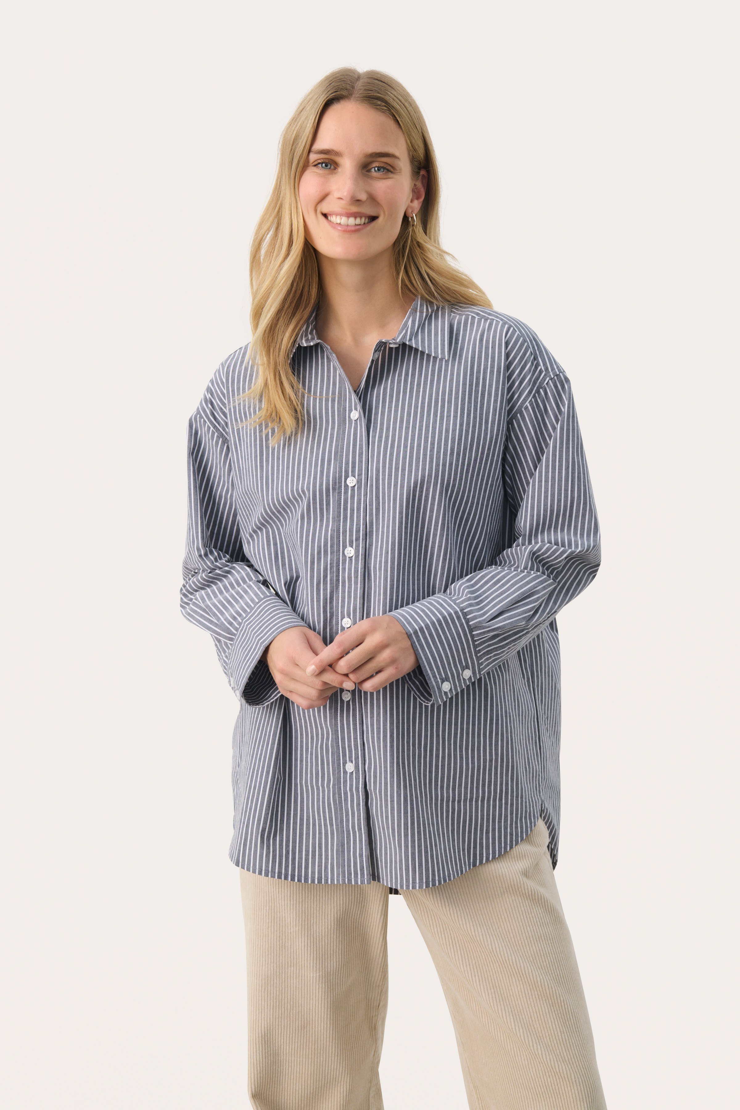 Part Two SavannaPW Overhemd - Blauw - grootte 44 vor Vrouwen