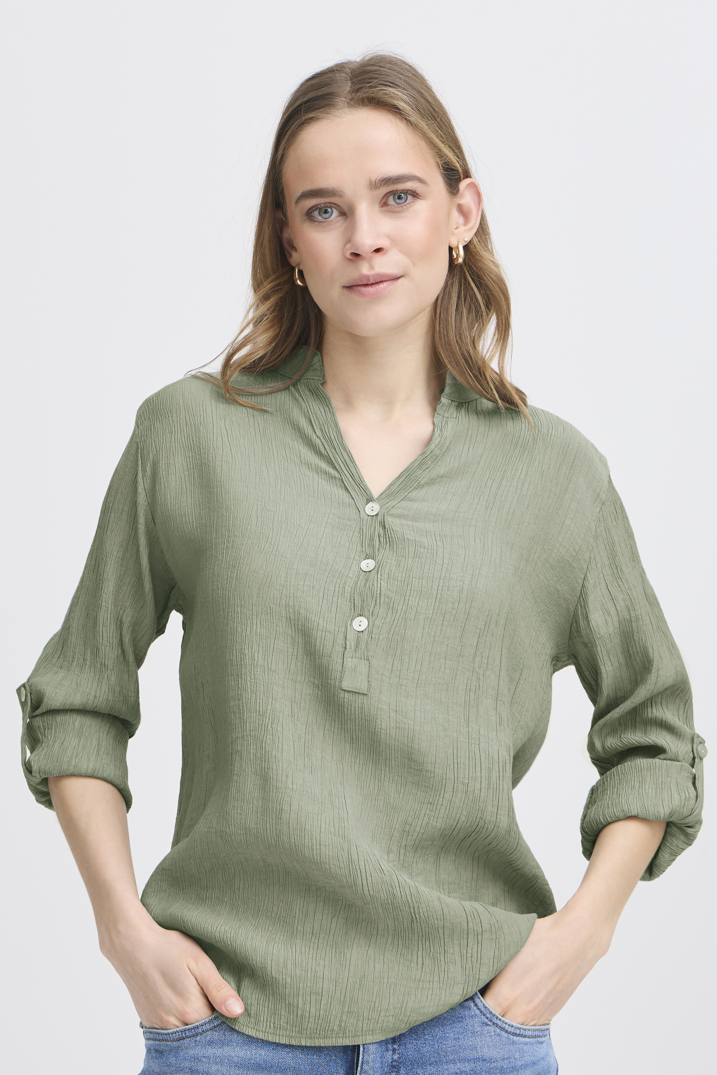 Fransa FRWILLOW Blouse - Groente - grootte M vor Vrouwen