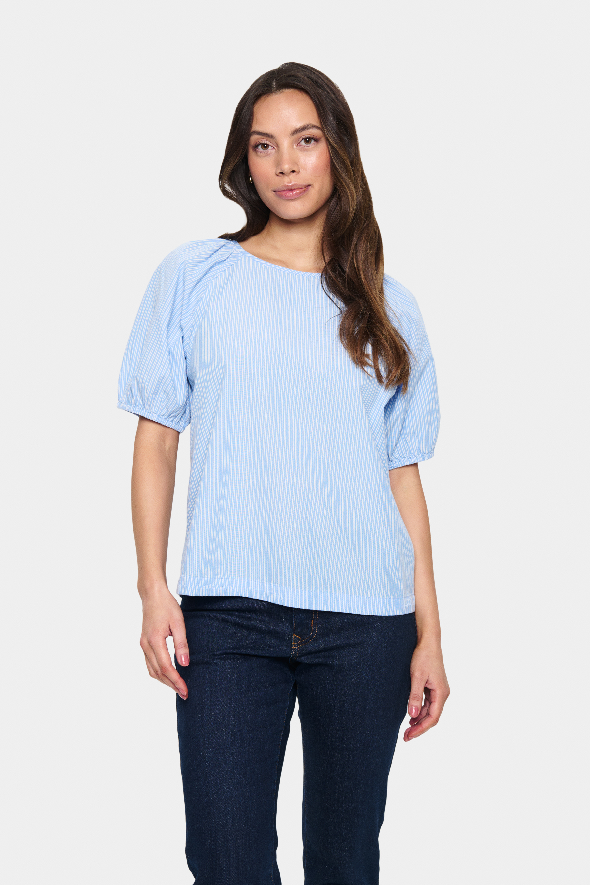 Saint Tropez JosefiaSZ Blus - Blå - str M för Dam