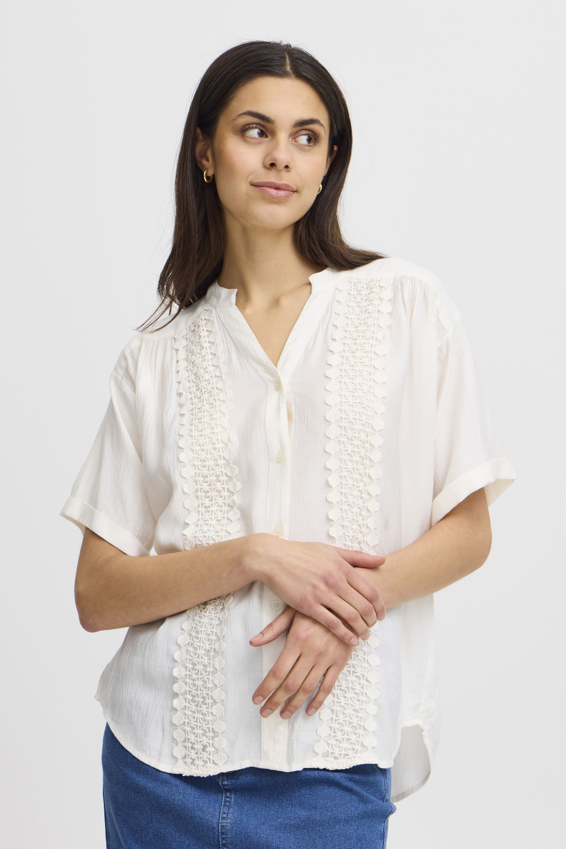 Fransa FRBLONDE Overhemd - Wit - grootte XS vor Vrouwen