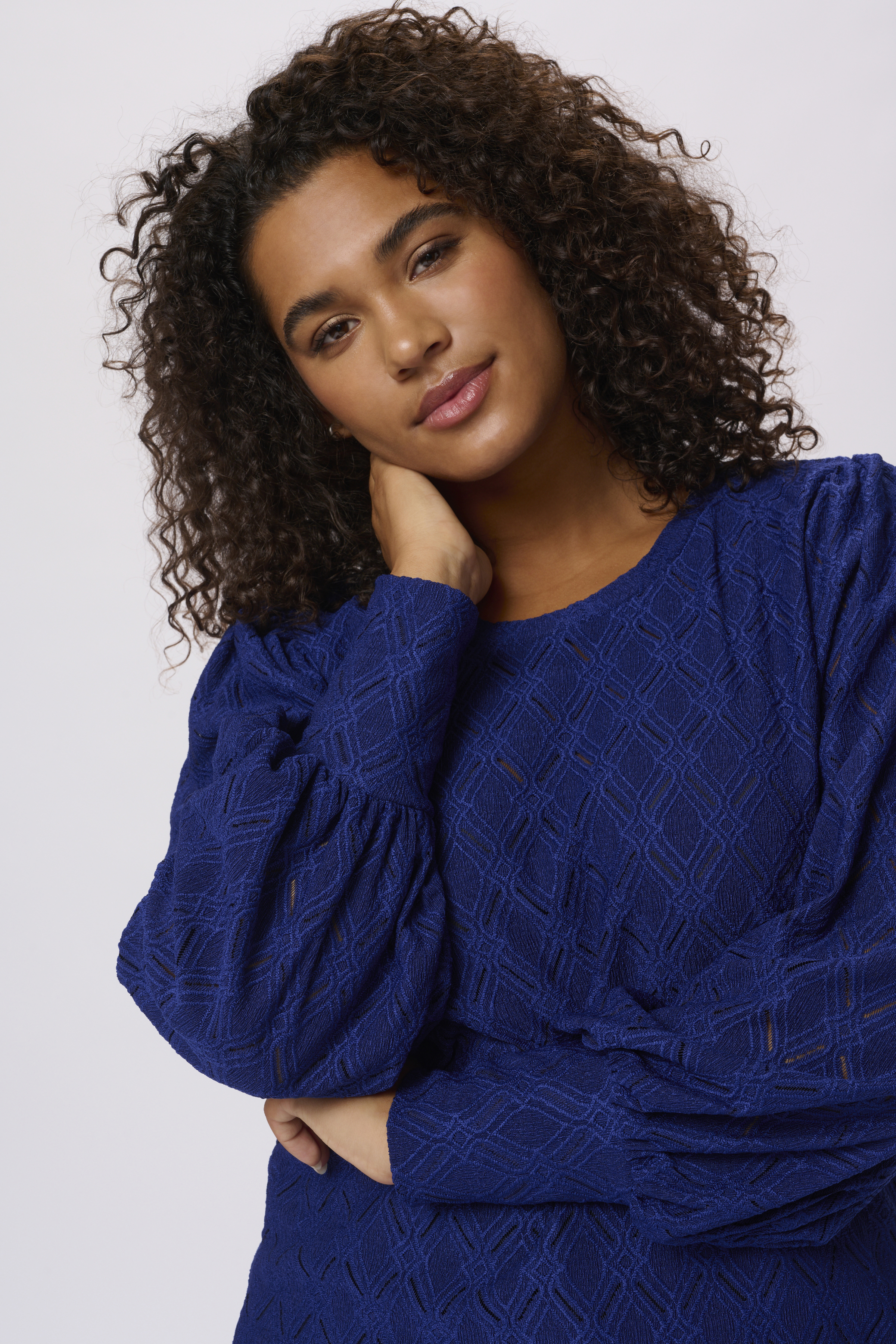 Kaffe Curve KCtina Blouse - Blauw - grootte XL vor Vrouwen