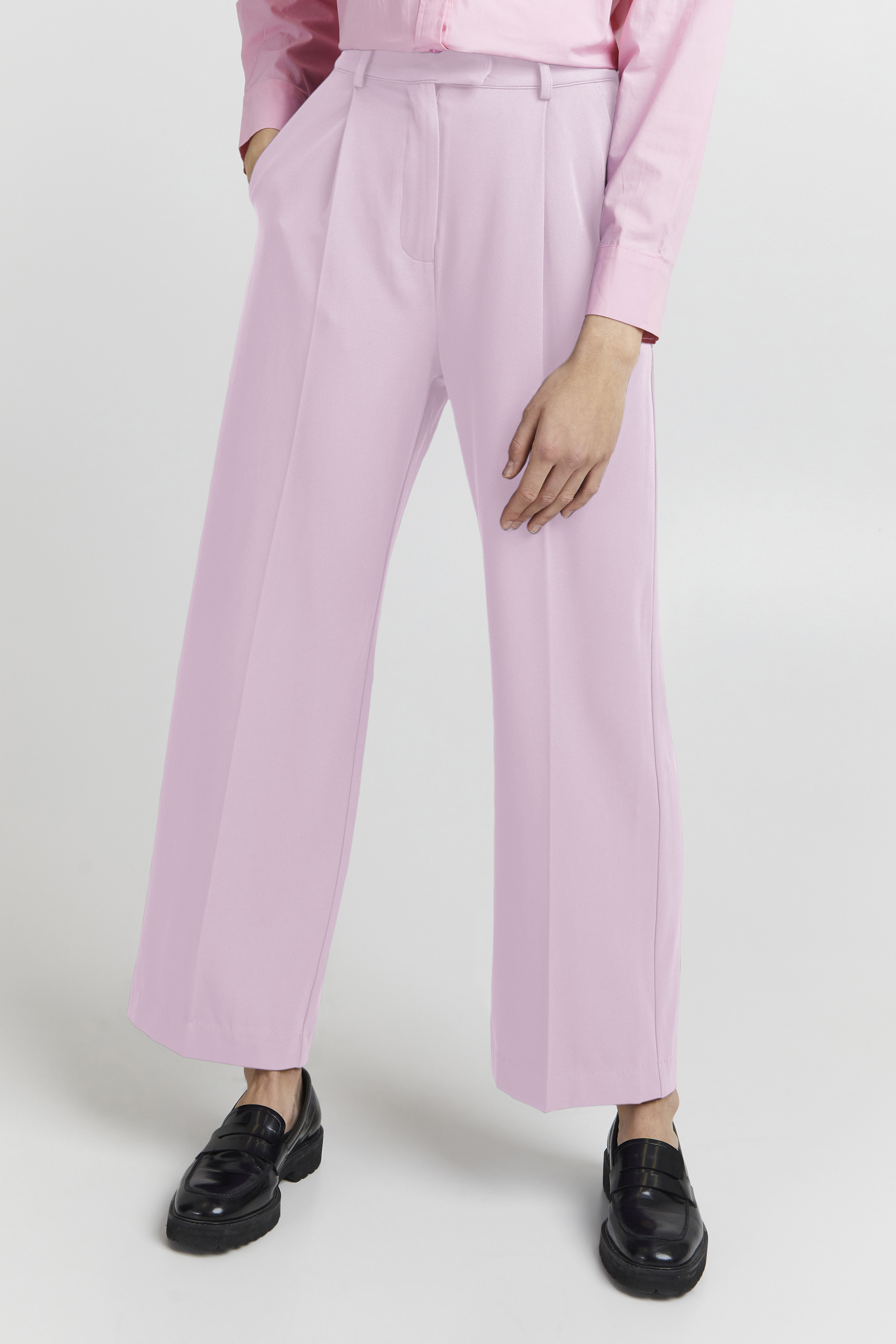 Ichi Bukser Pants Casual i størrelse 38 i Pink til Damer