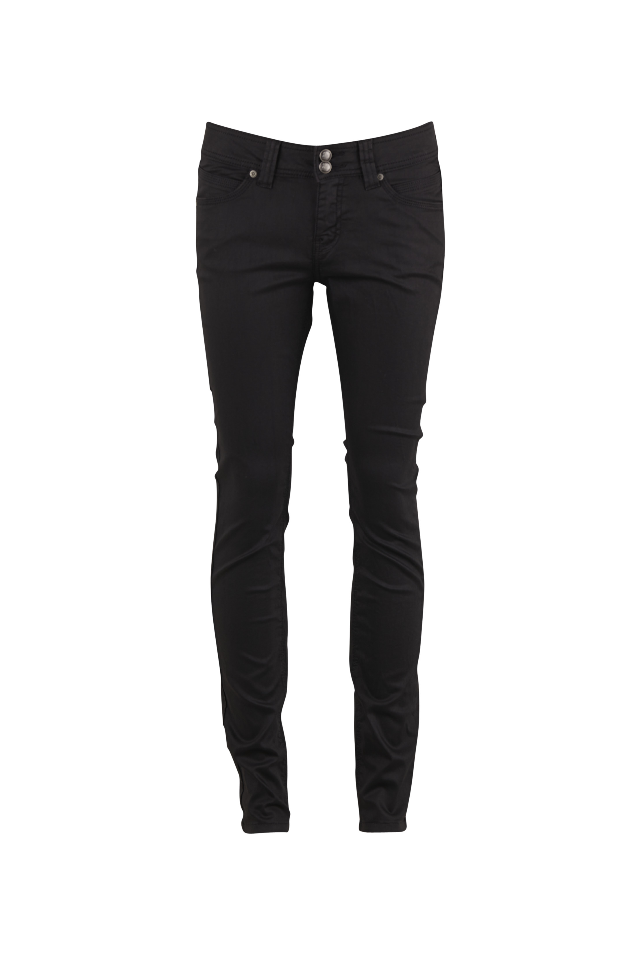 Sort Saint Tropez Saint Tropez Dame Saint jeans Regular fit, mellem talje og lige ben. 5 lommer model med lynlås og måler cm - Black casual Bukser for