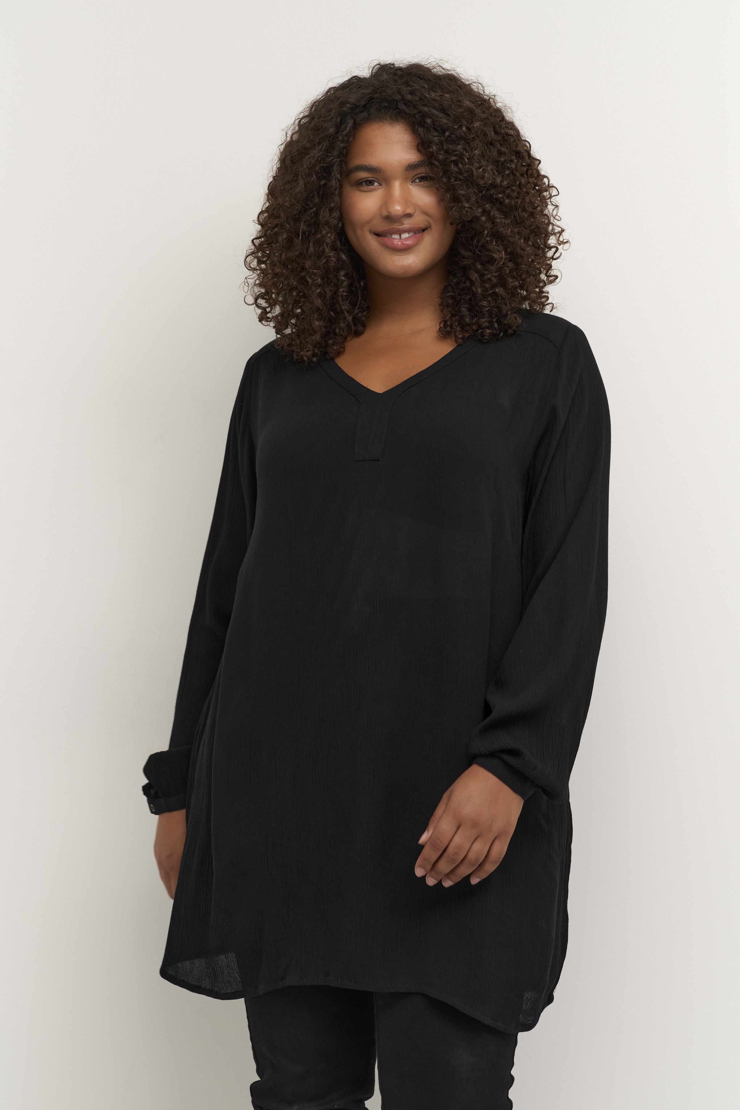Kaffe Curve KCami Tunika - Sort - Str 54 - Damer
