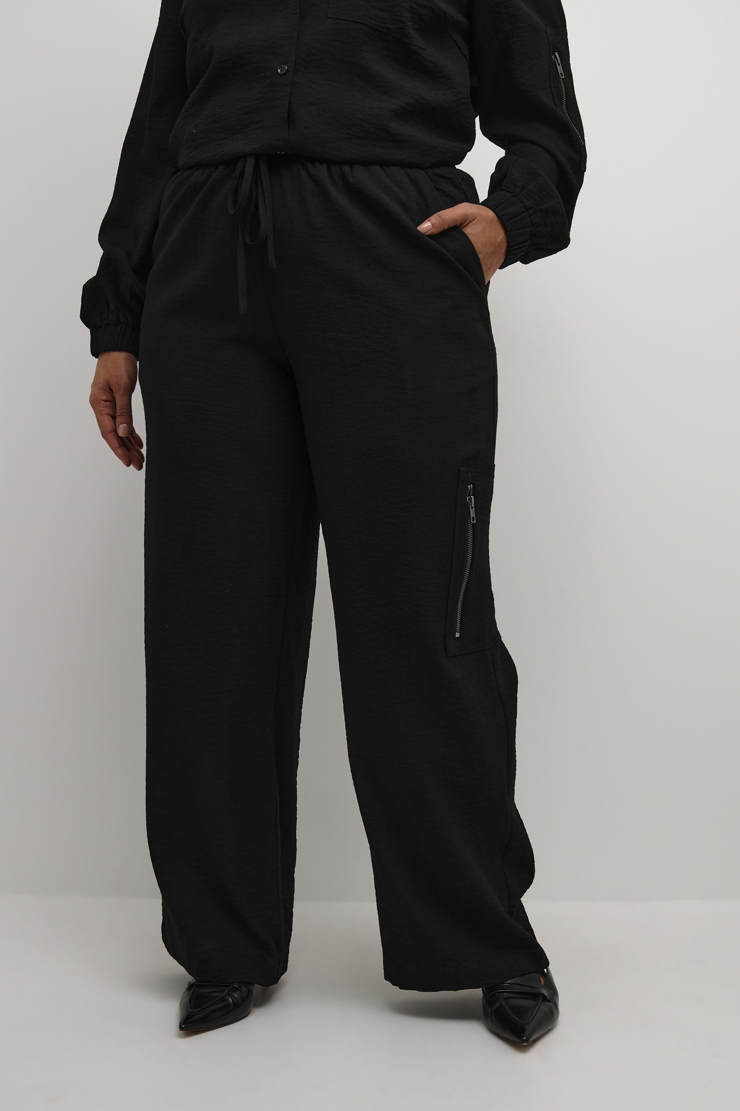 Kaffe Curve KCbella Broek - Zwart - grootte 48 vor Vrouwen