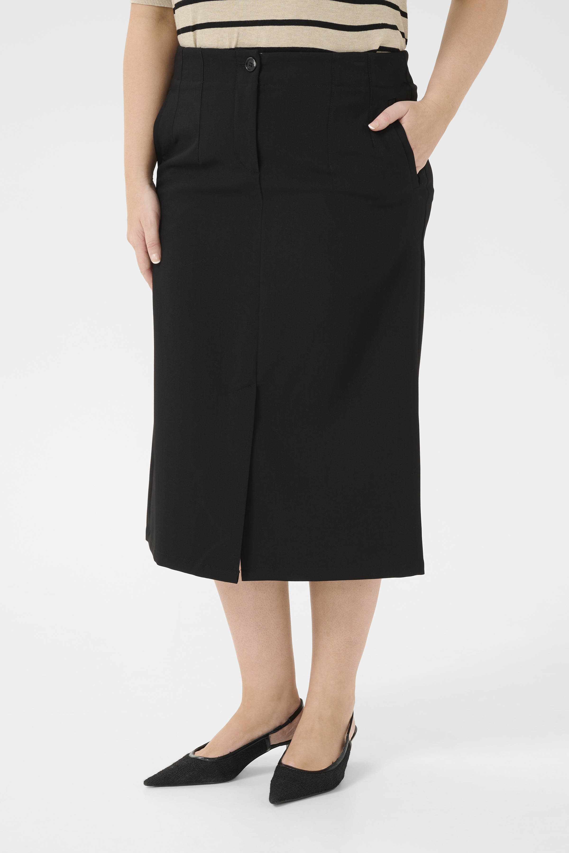 Kaffe Curve KCelia Rok - Zwart - grootte 44 vor Vrouwen