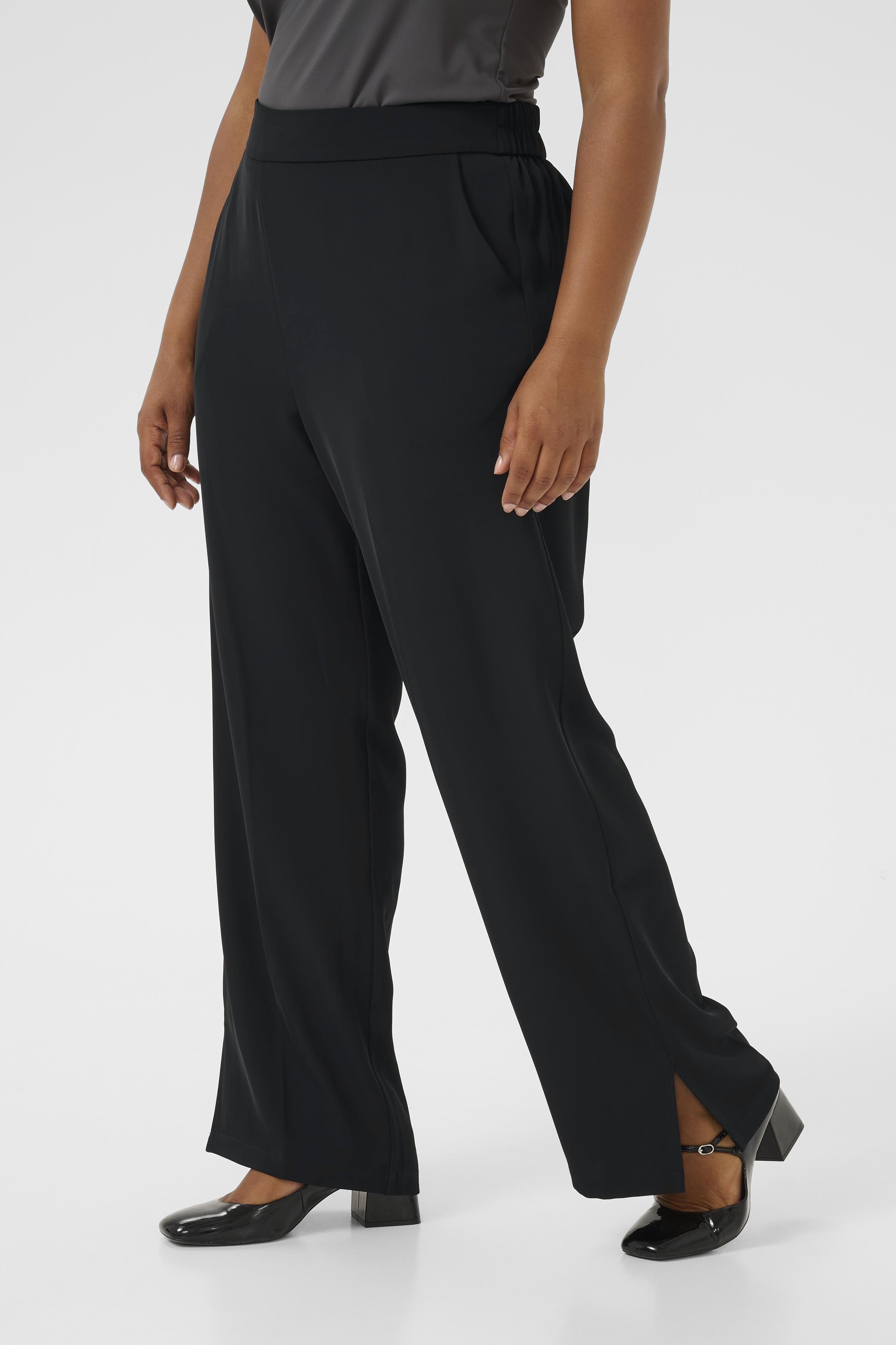 Kaffe Curve KCsigne Broek - Zwart - grootte 48 vor Vrouwen