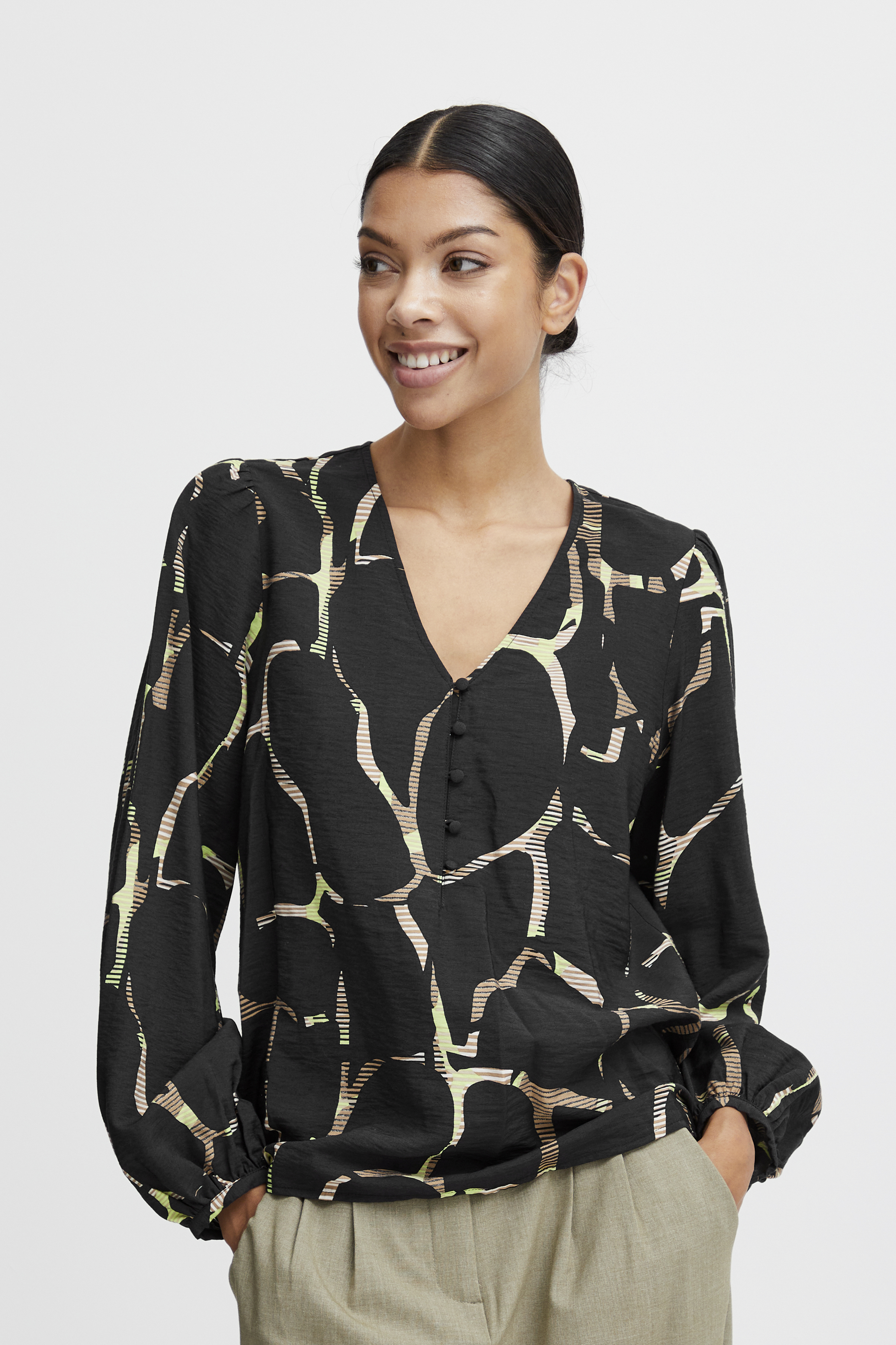 b.young BYIBINE Blouse - Zwart - grootte 34 vor Vrouwen