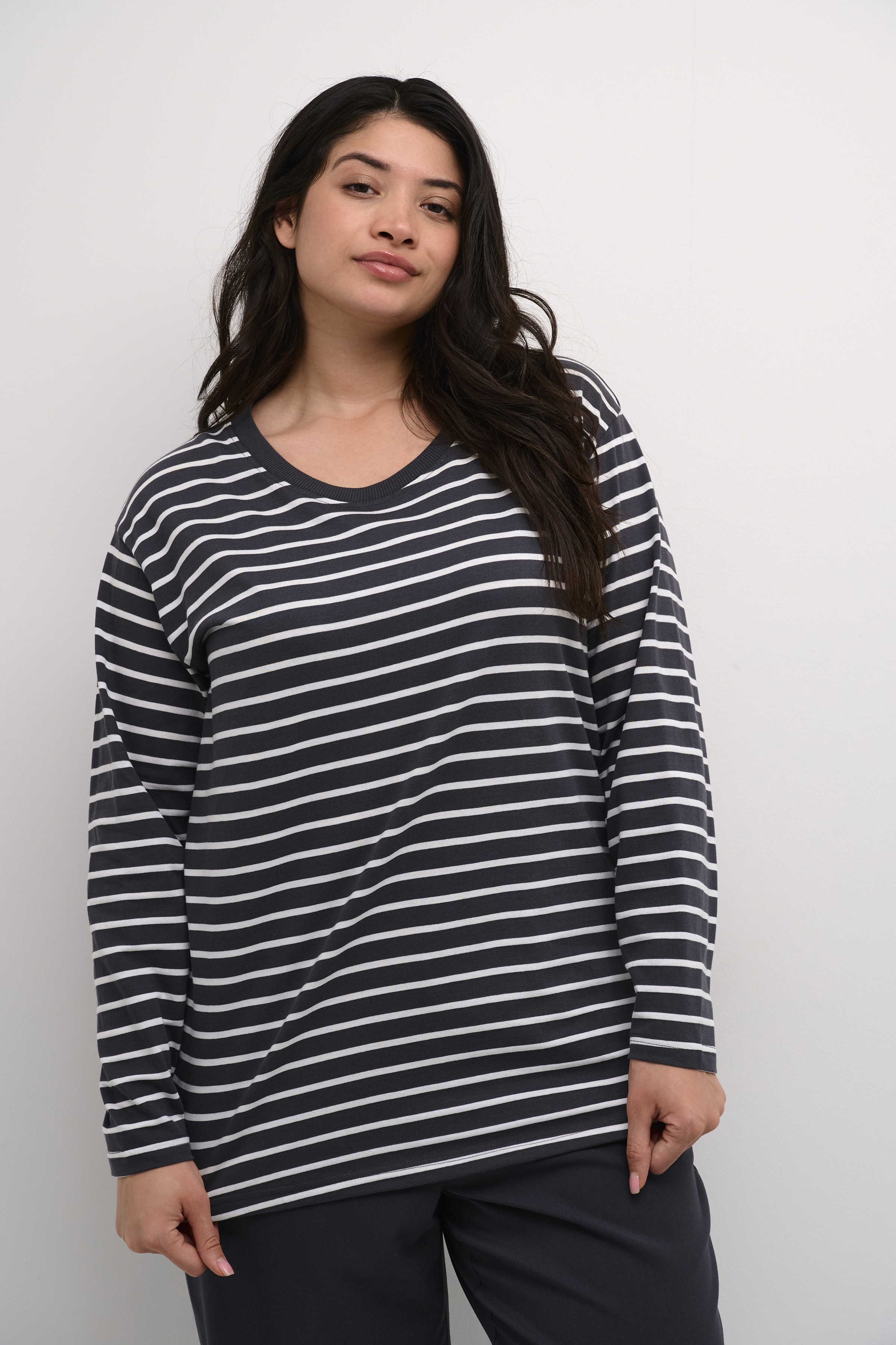 Kaffe Curve KCwinni T-shirt - Svart - str XL för Dam