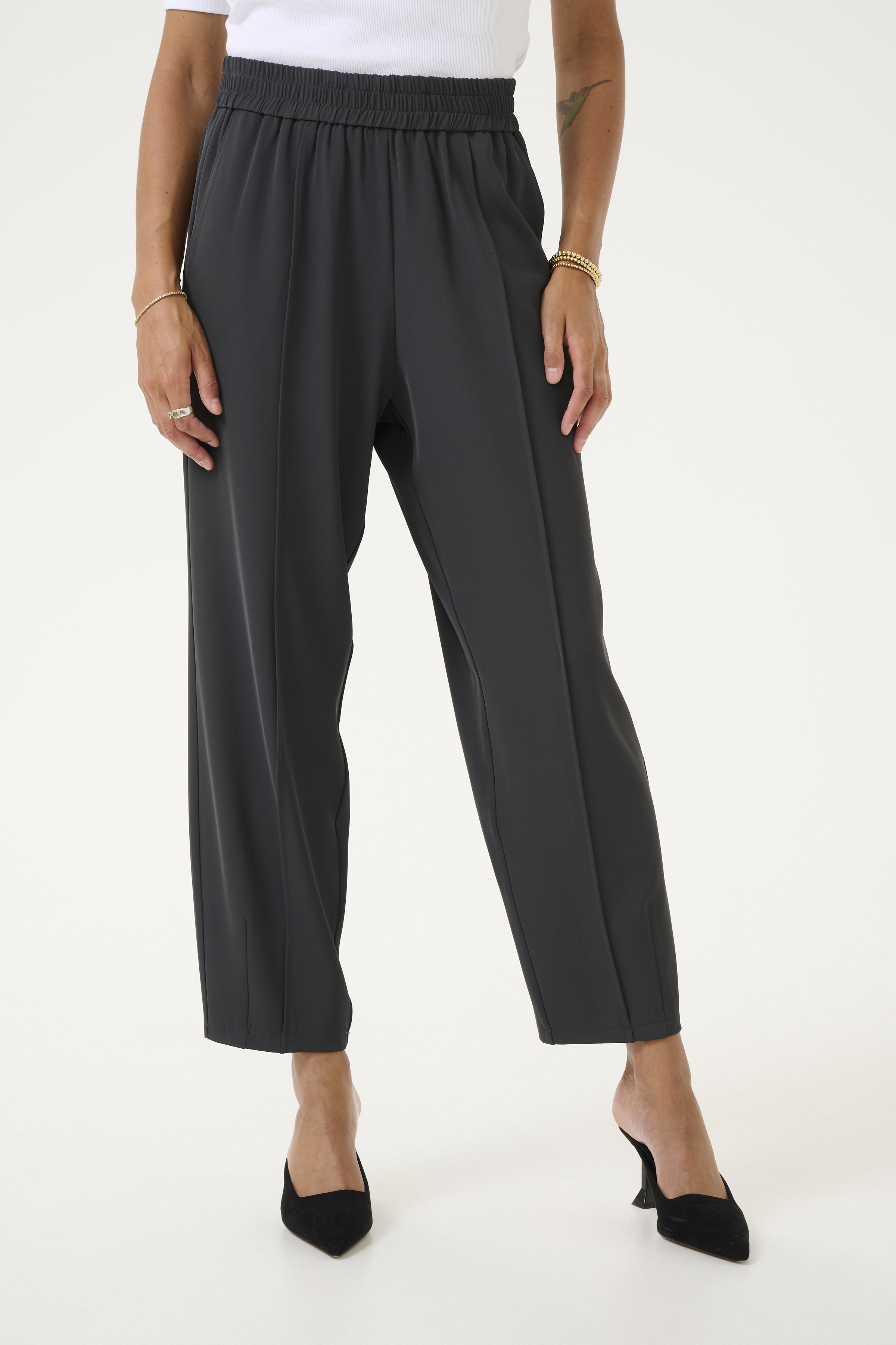 Kaffe KAsigna Broek - Grijs - grootte 34 vor Vrouwen