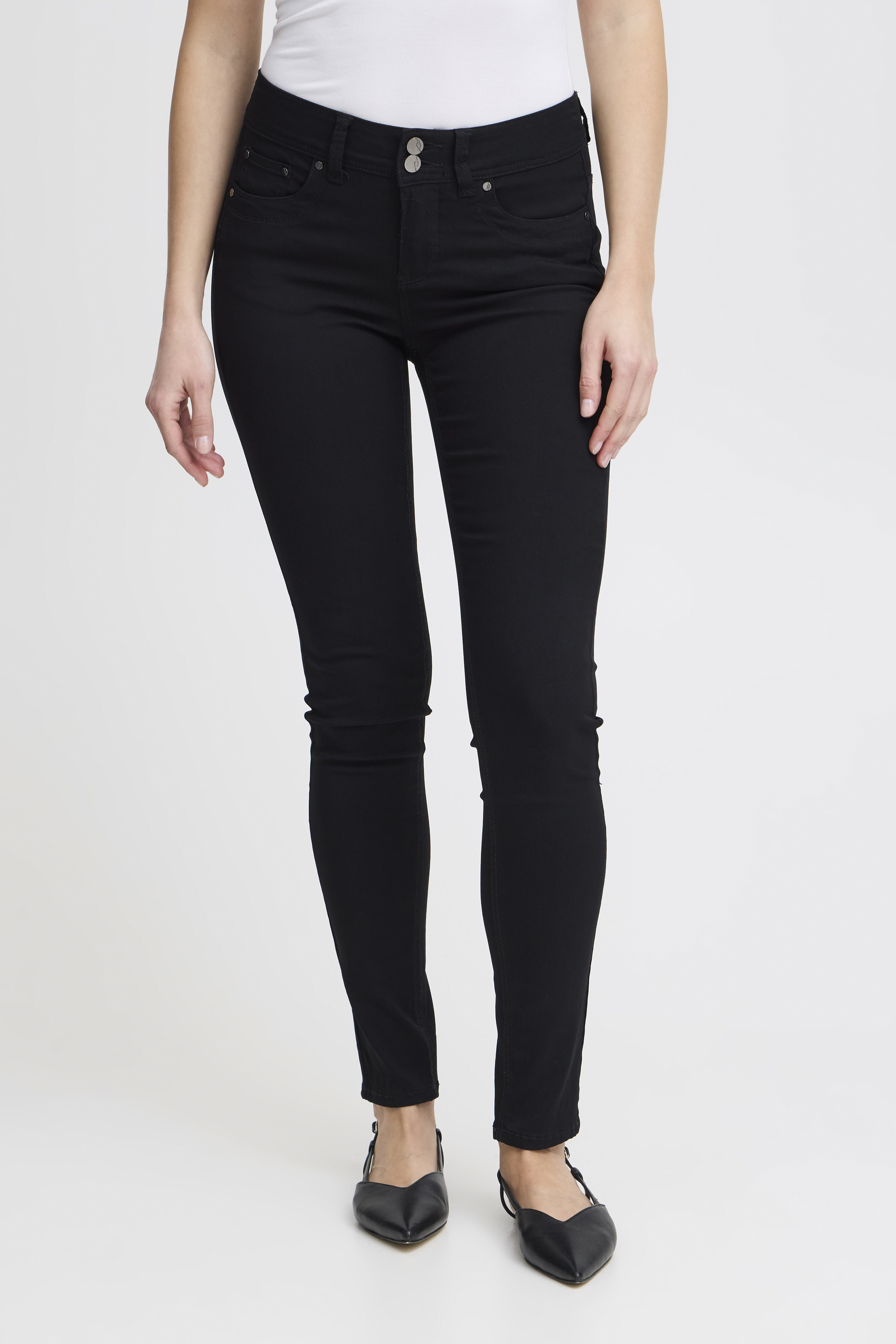 Fransa Bukser Pants Casual i størrelse 32 i Sort til Damer