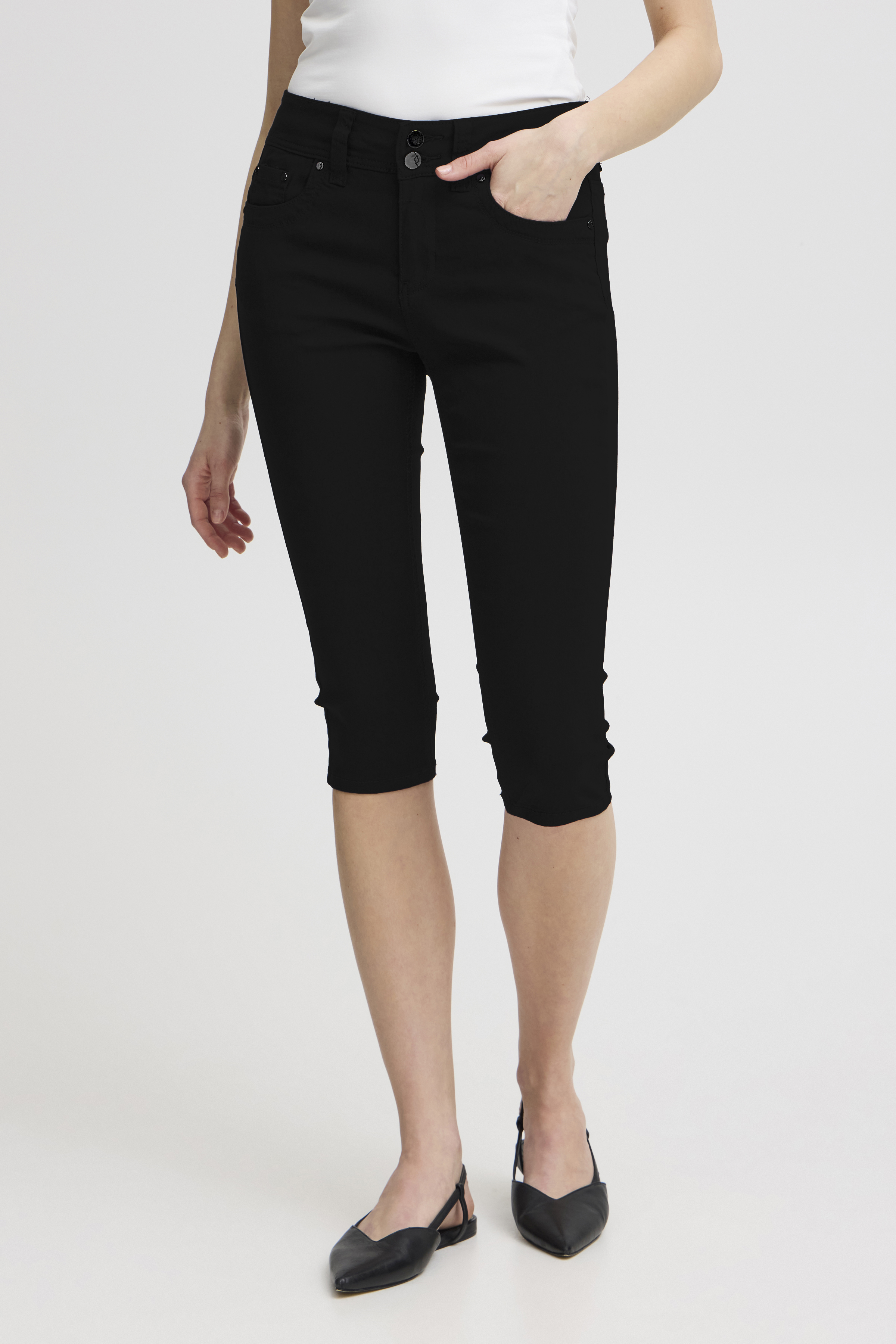 Fransa Bukser Pants Casual i størrelse 38 i Sort til Damer