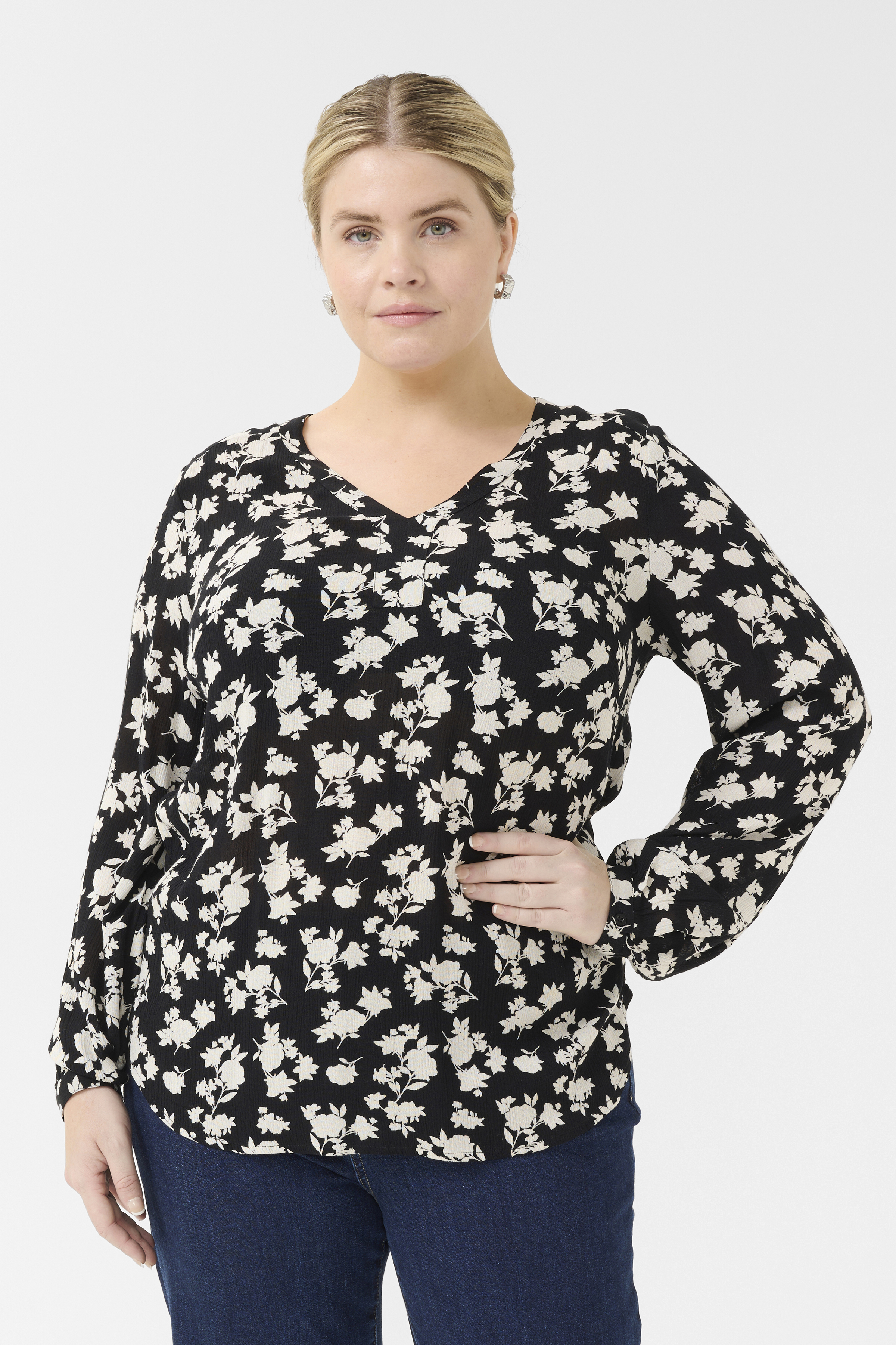 Kaffe Curve KCami Bluse - Sort - Str 56 - Damer