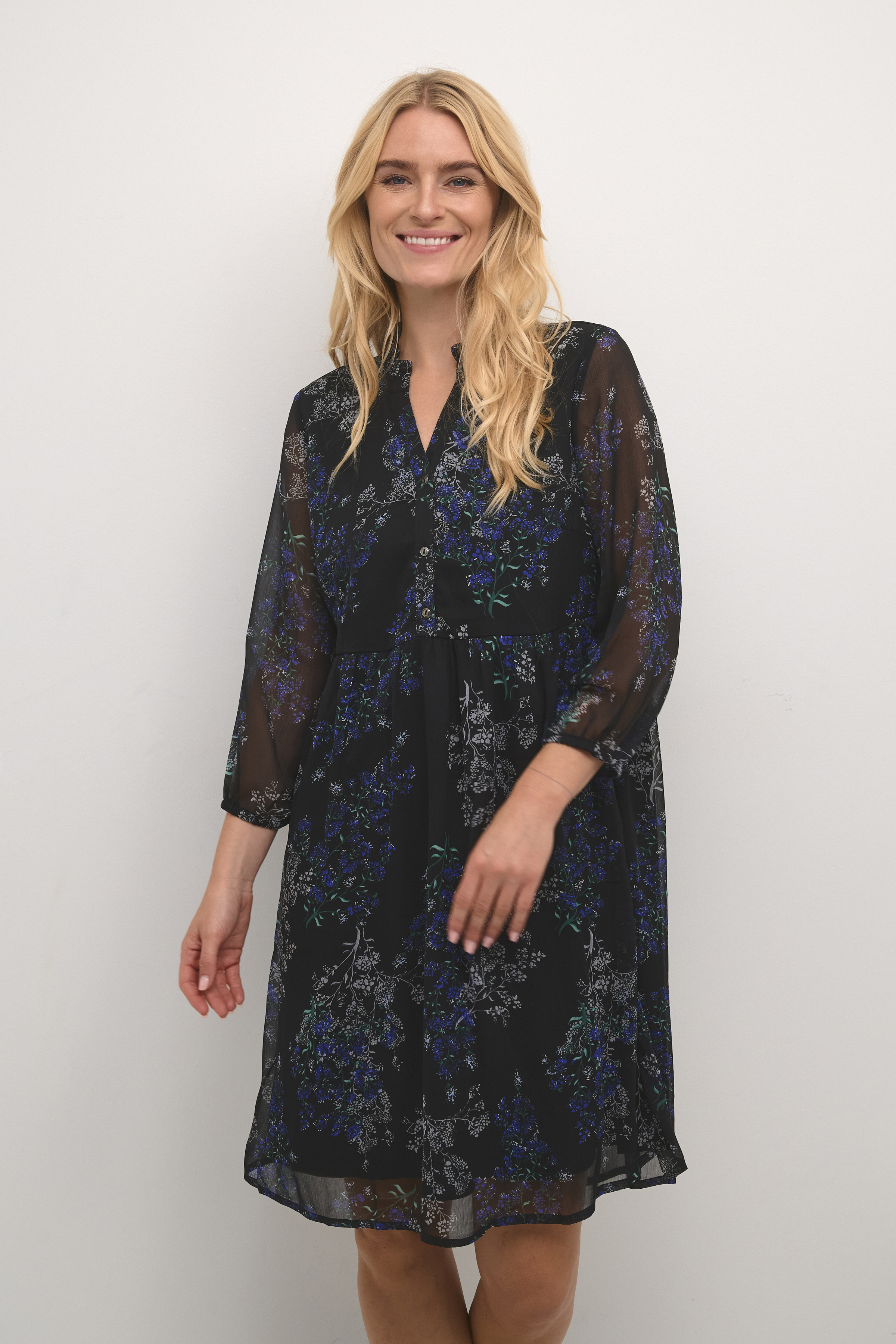 Bon'A Parte BPwimal Jurk - Blauw - grootte XXL vor Vrouwen