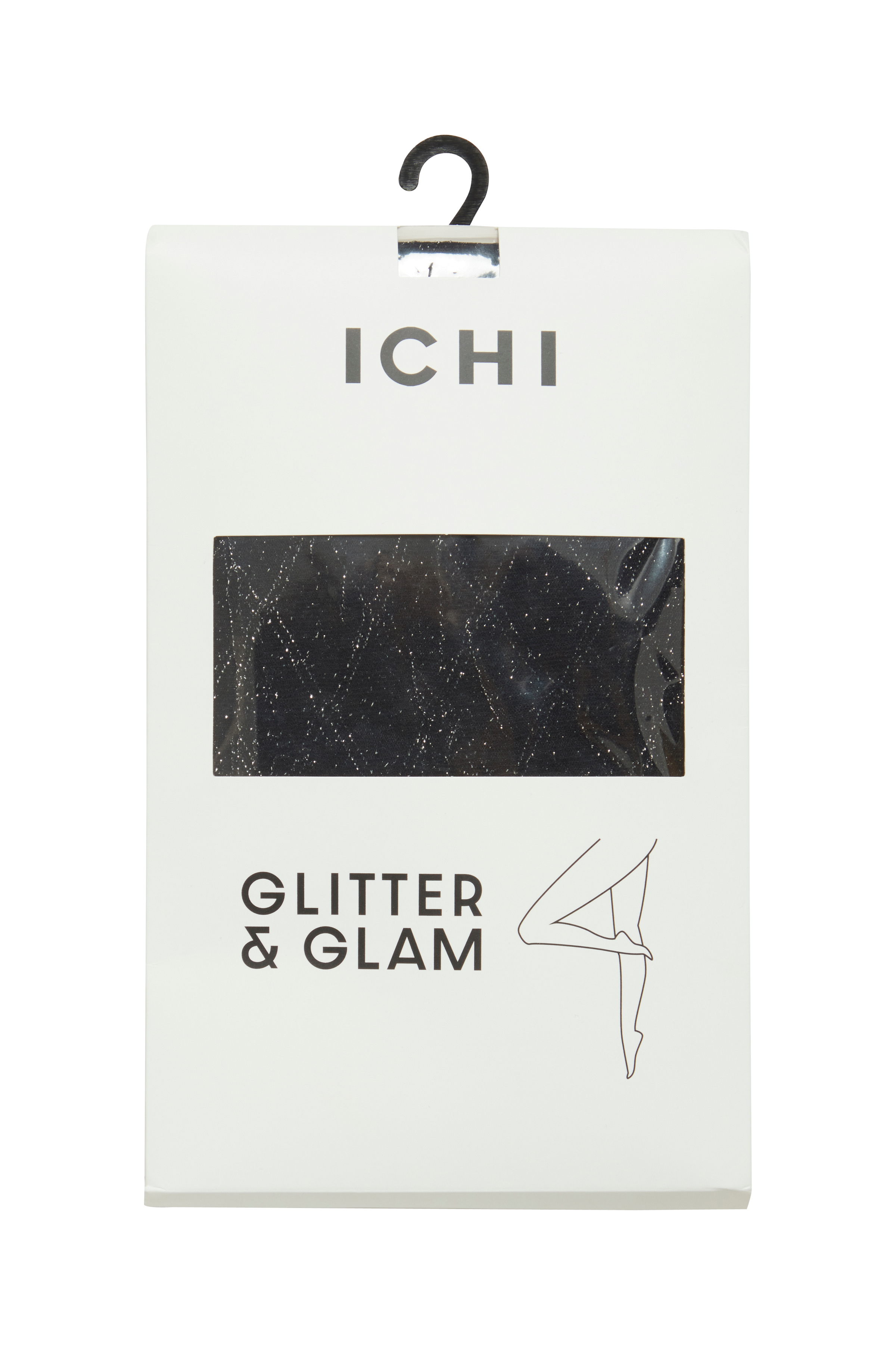 ICHI accessories IAEMMY Stocking in grootte XS in Zwart - door 74% Polyamide, 26% Metaal garen voor Vrouwen