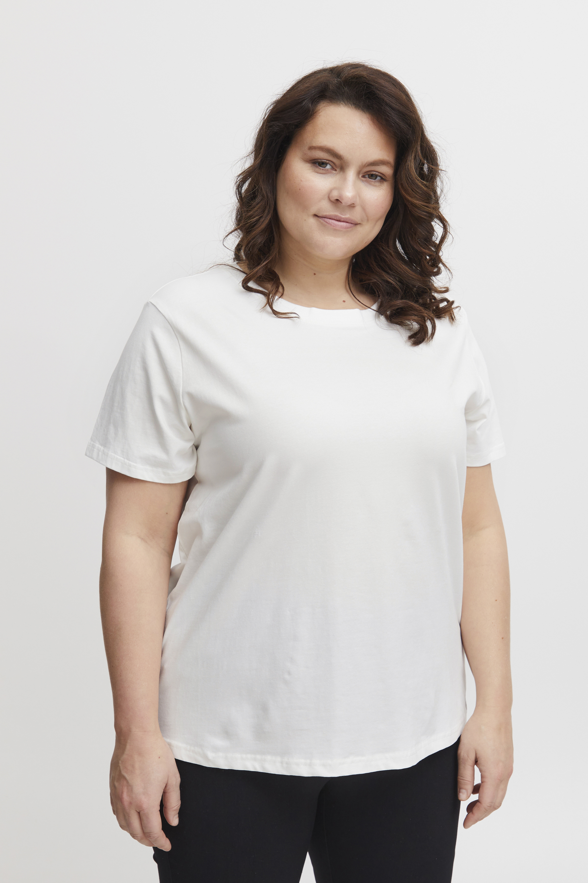 Fransa Plus Size Selection FPZASHOULDER T-shirt - Vit - str 54/56 för Dam