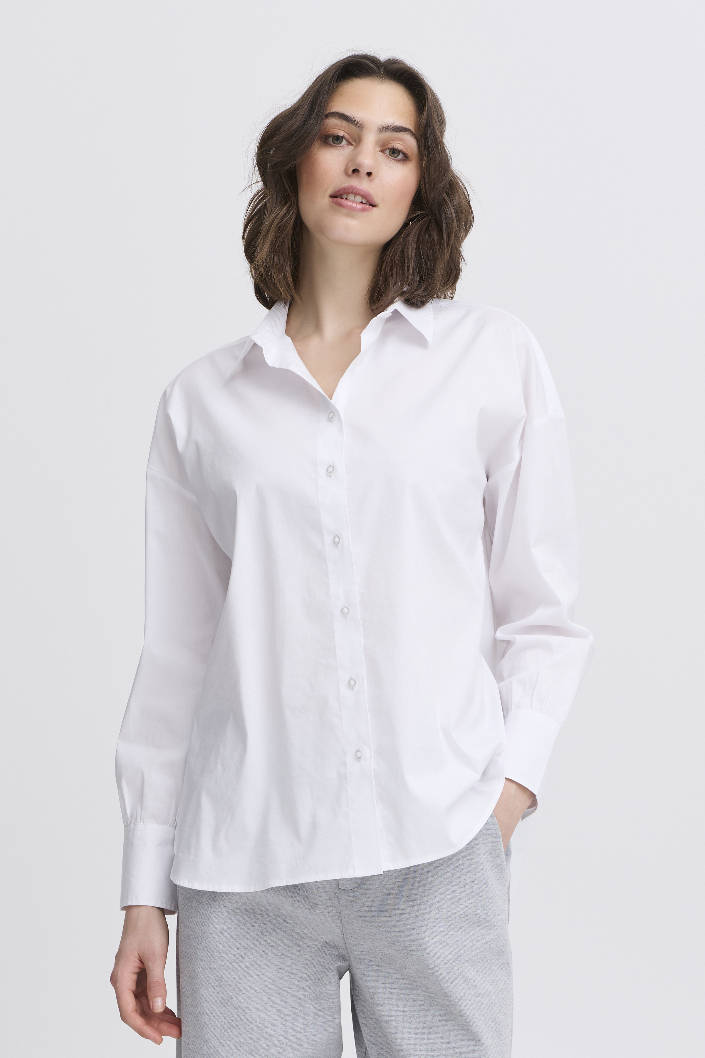 Fransa FRZASHIRT Skjorte i størrelse XS i Hvid til Damer