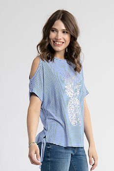 Blauw/wit