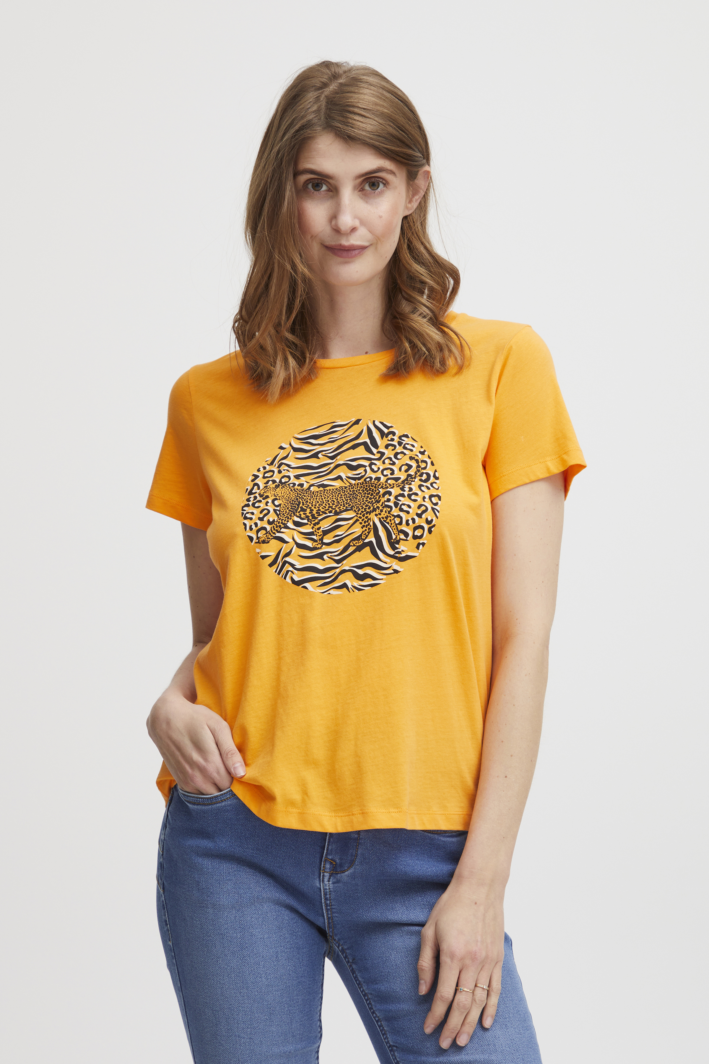 Fransa T-shirt i størrelse XXL i Orange til Damer