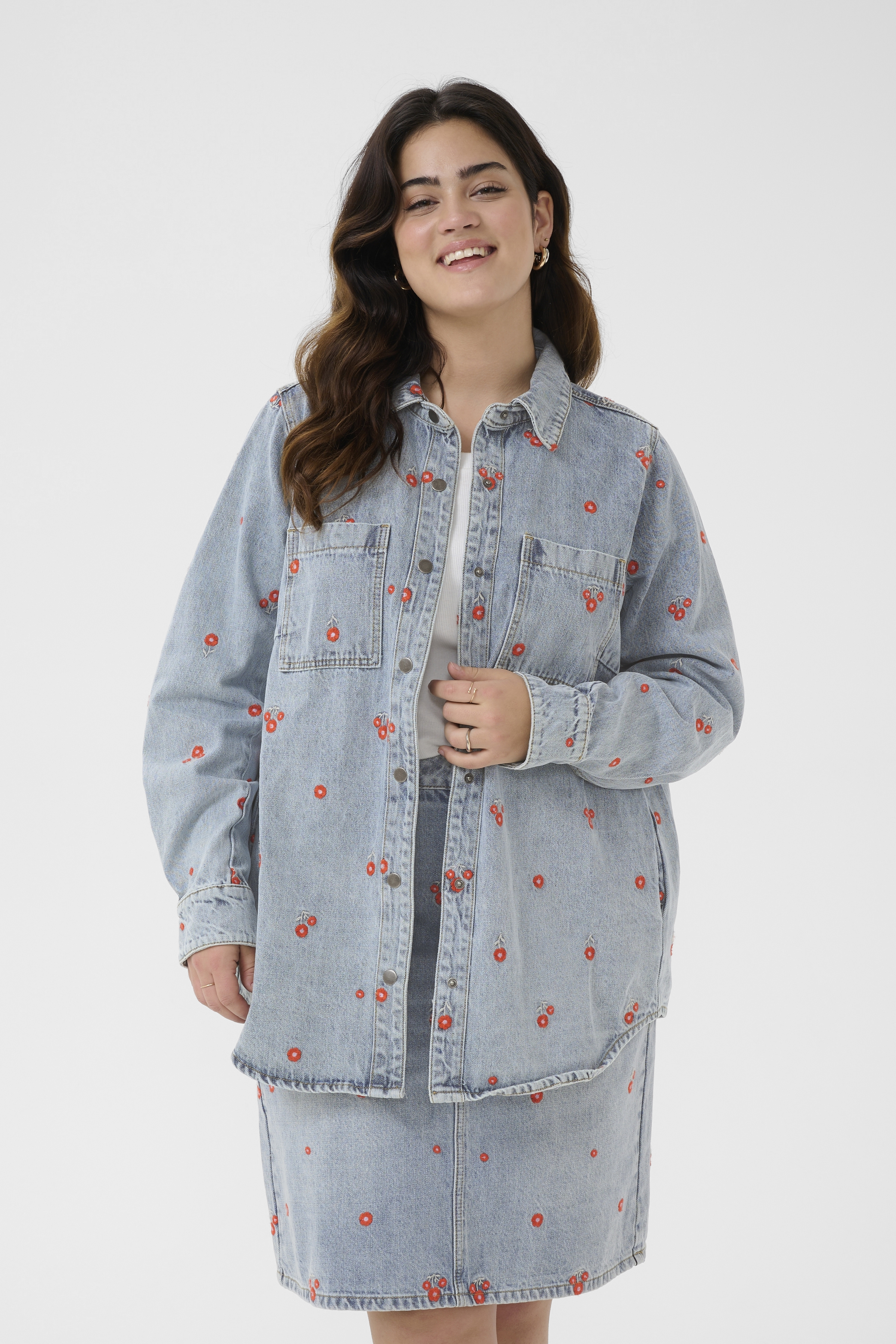 Kaffe Curve KCbetty Causal jas - Blauw - grootte 50 vor Vrouwen