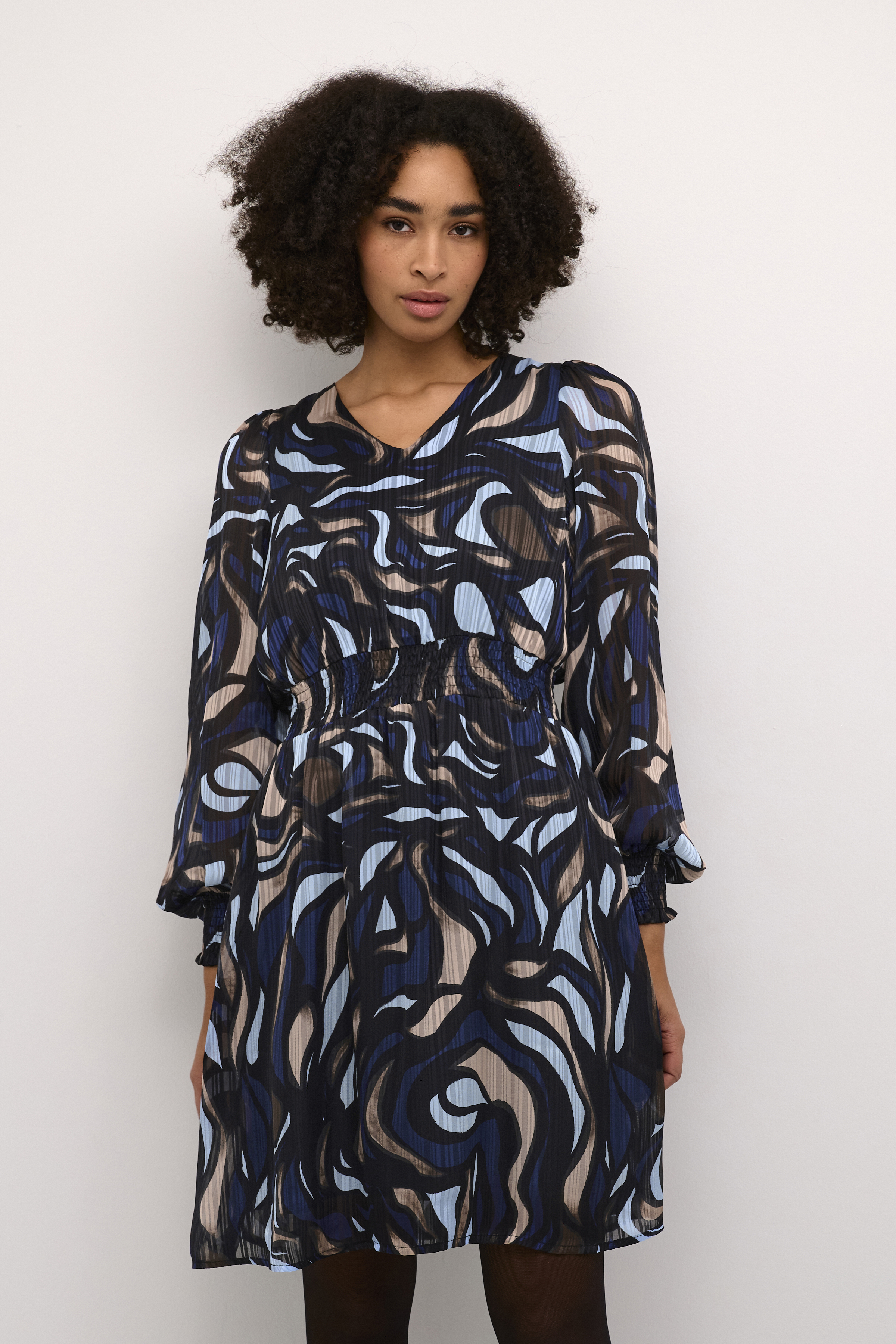 Kaffe KAmargo Jurk - Blauw - grootte 34 vor Vrouwen