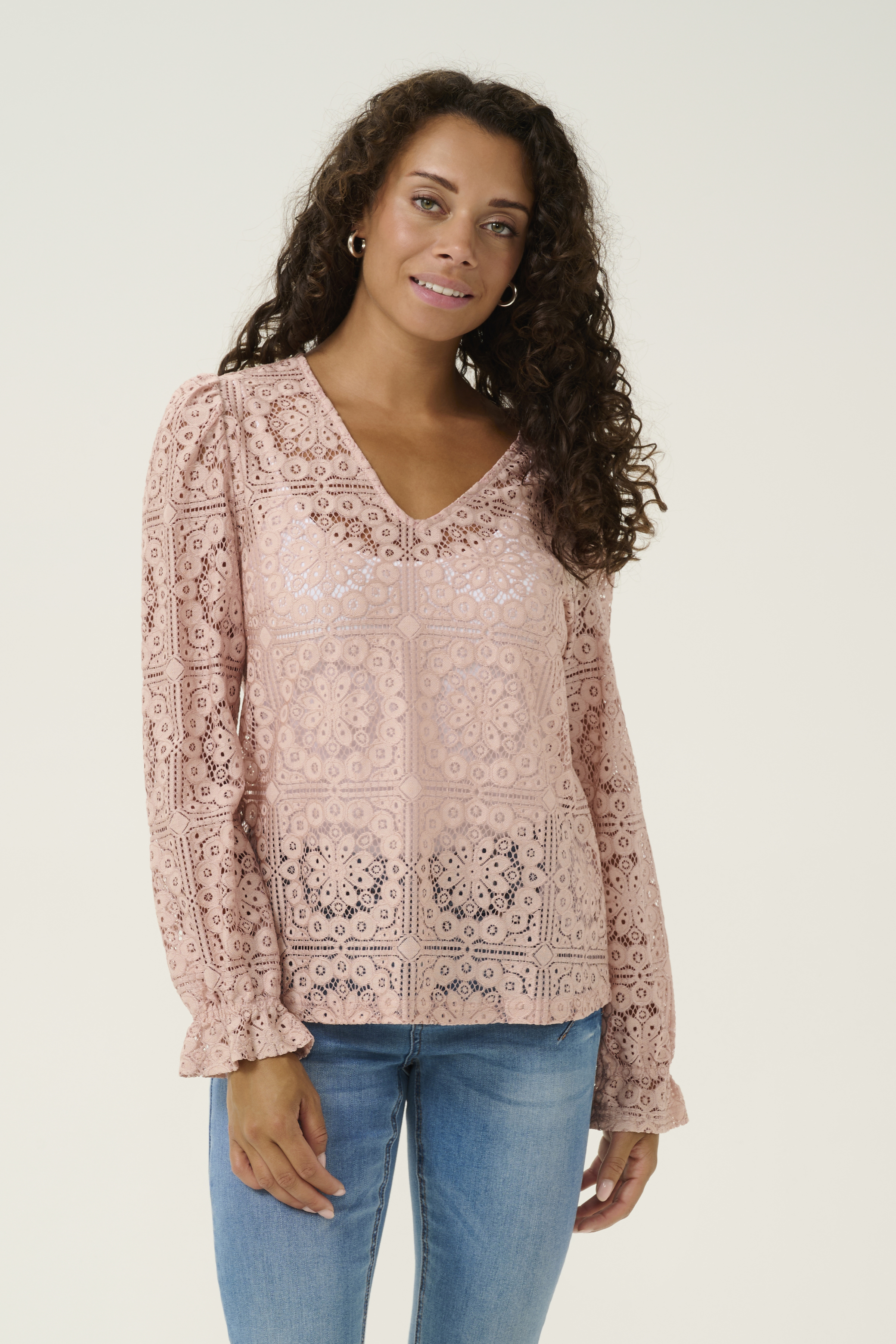 Cream CRTiley Bluse i størrelse 46 i Pink til Damer