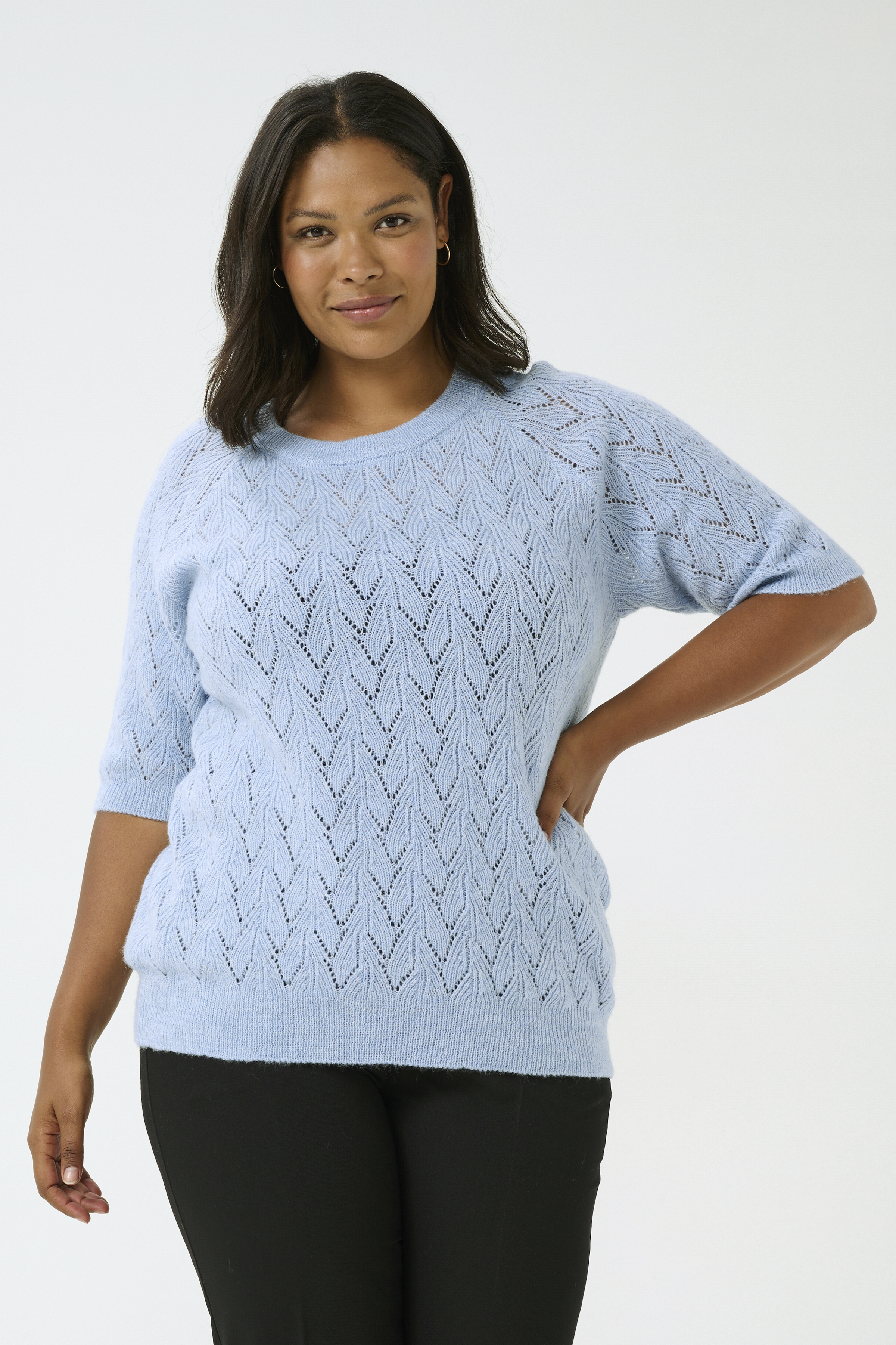 Kaffe Curve KCtianya Pullover - Blå - str S för Dam