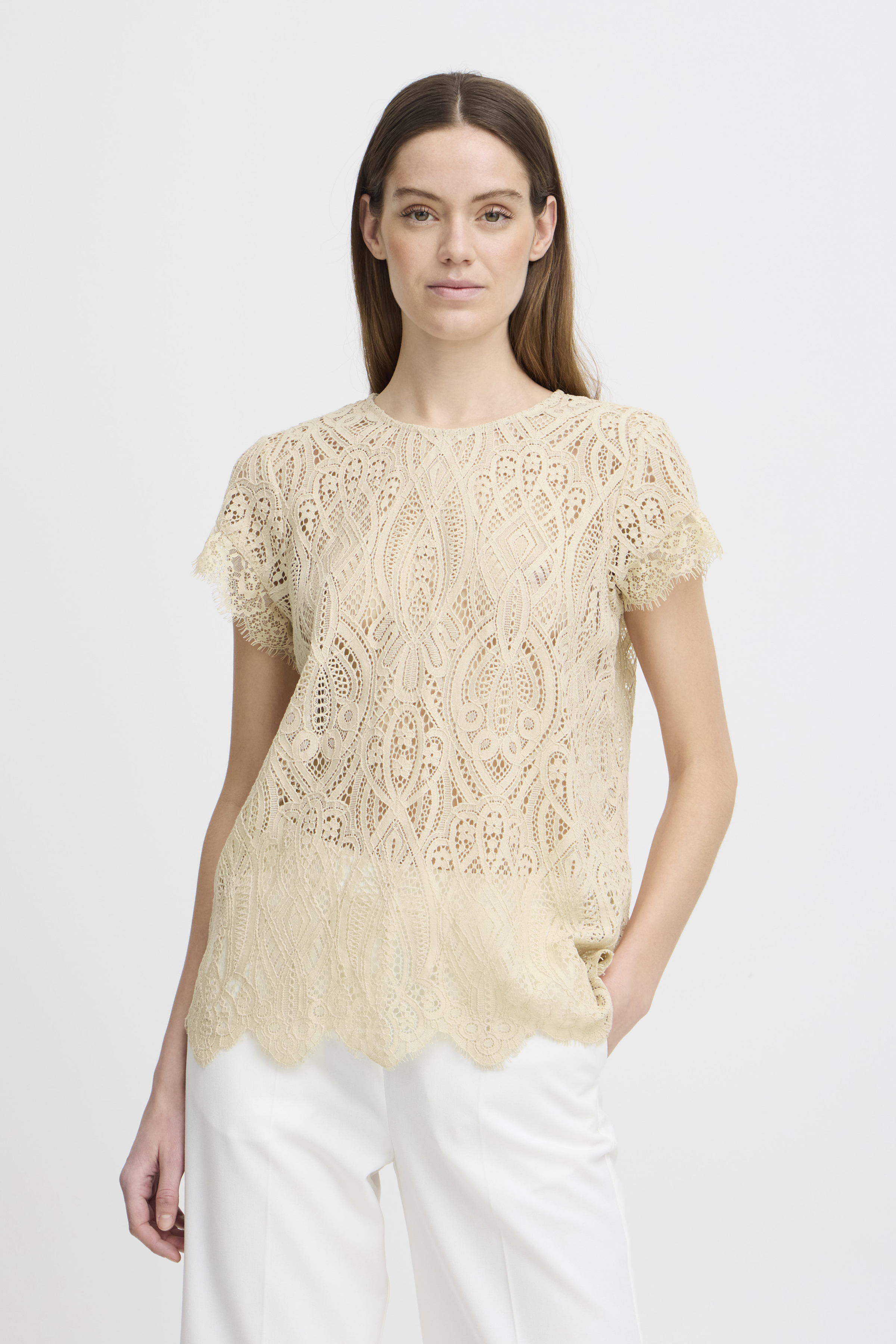 b.young BYFALACE Blouse - Nature - grootte 40 vor Vrouwen