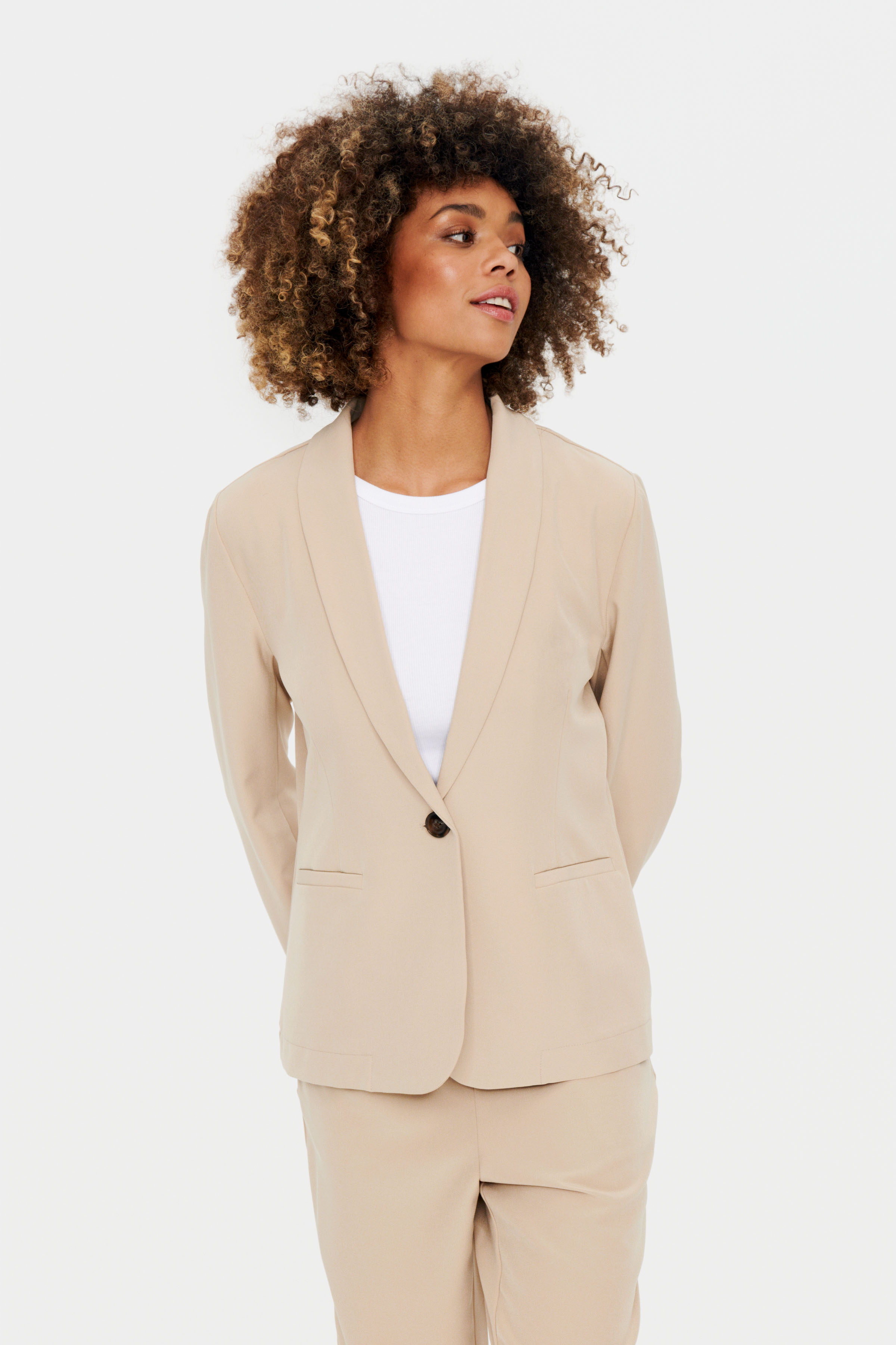 Saint Tropez CelestSZ Blazer - Nature - str XS för Dam