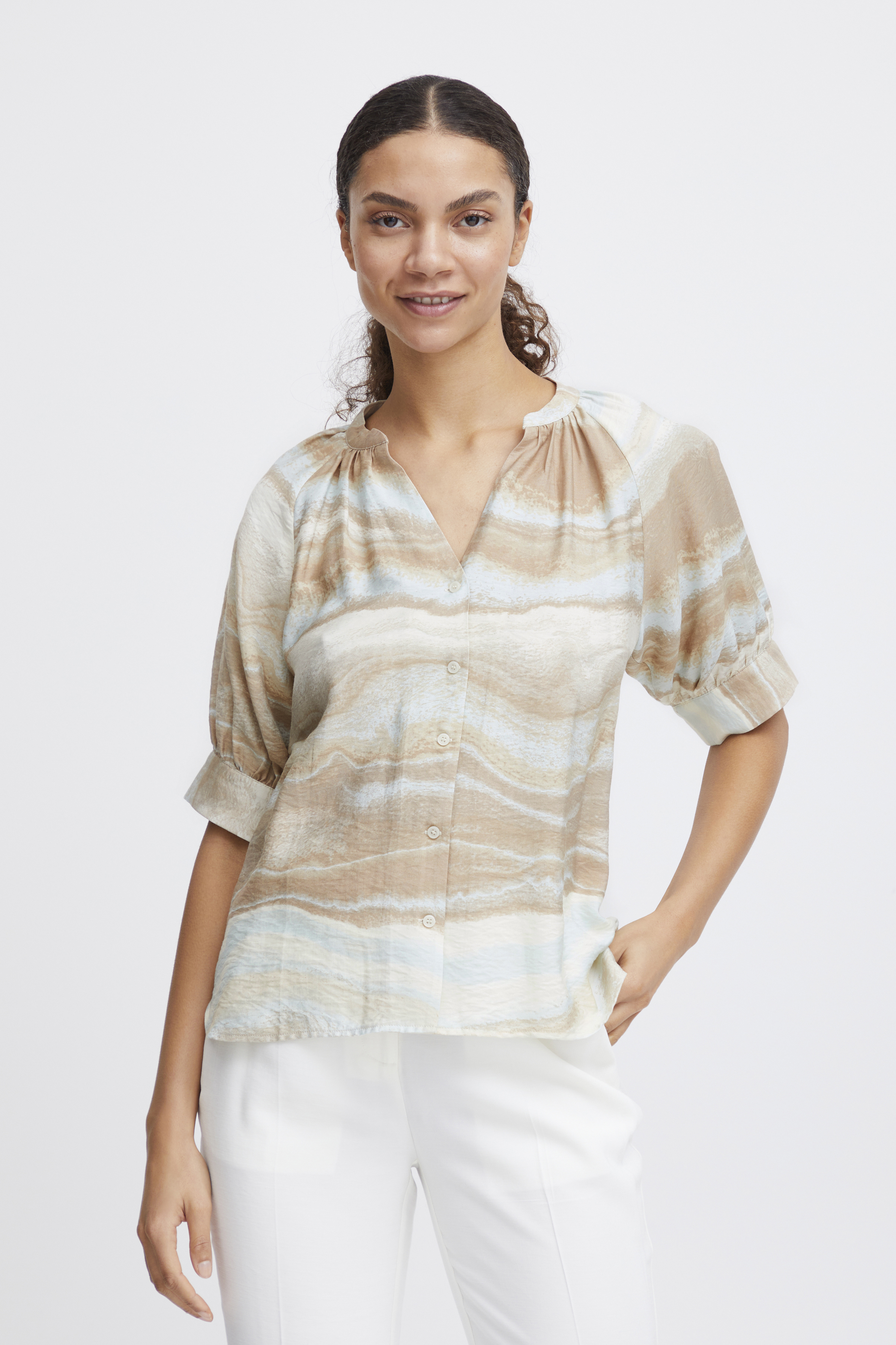 b.young BYIHAMMA Blouse - Nature - grootte 34 vor Vrouwen