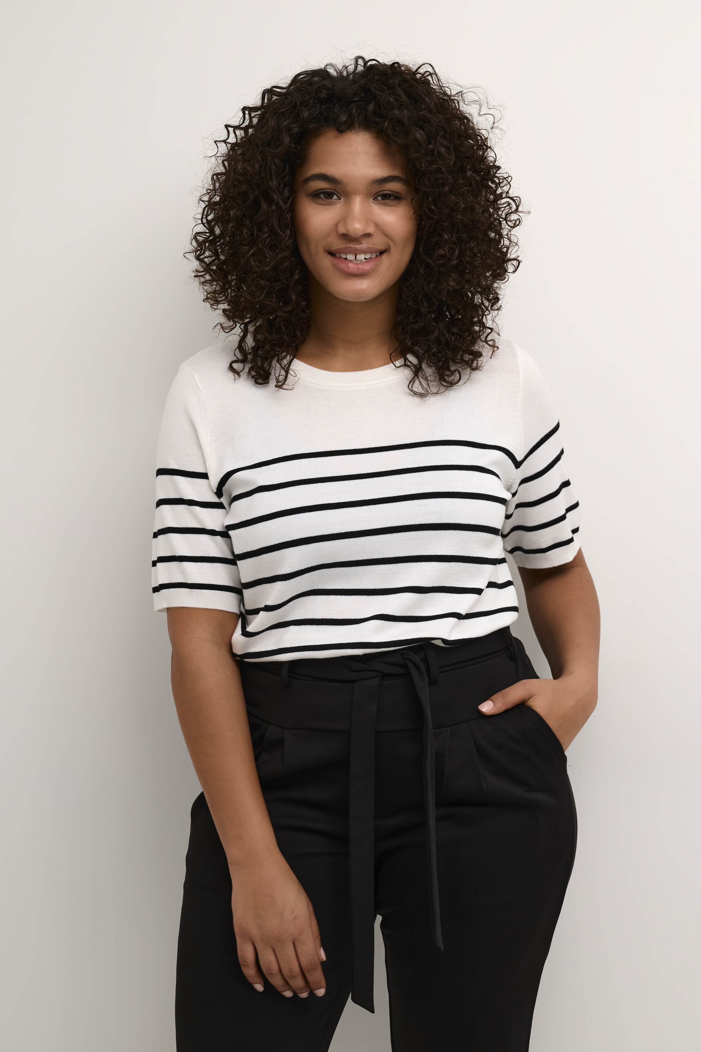 Kaffe Curve KCmalia Pullover - Wit - grootte XL vor Vrouwen