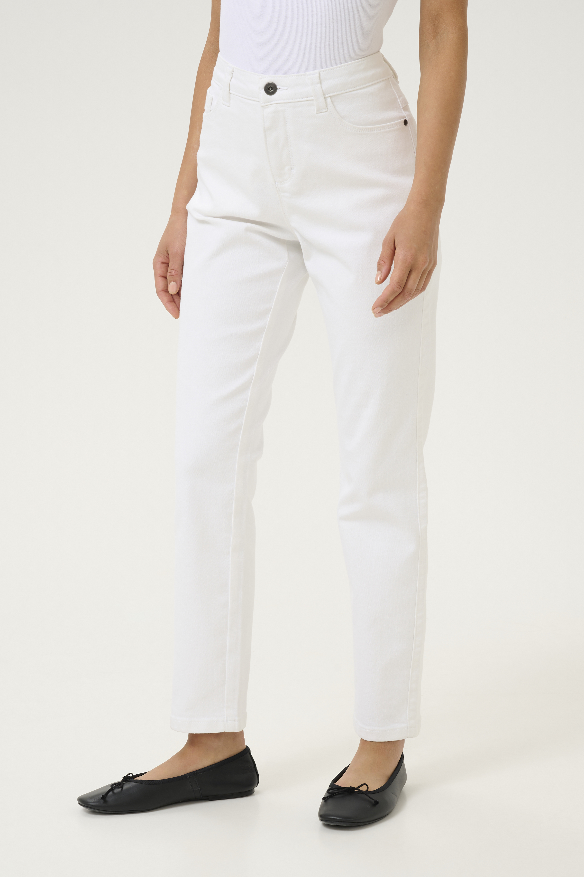Kaffe KAzelina Jeans - Vit - str 34 för Dam