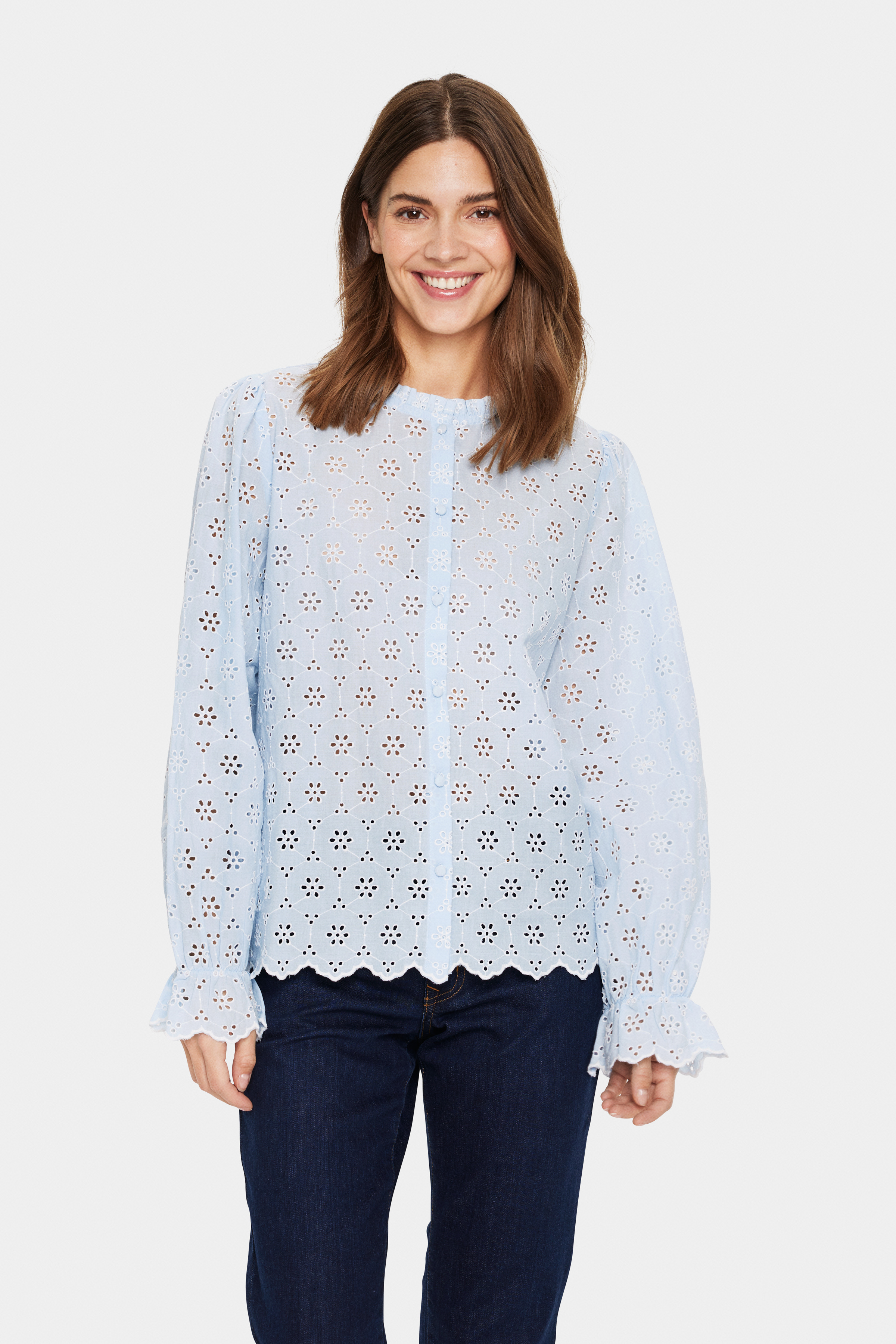 Saint Tropez IvetaSZ Blus - Blå - str XS för Dam
