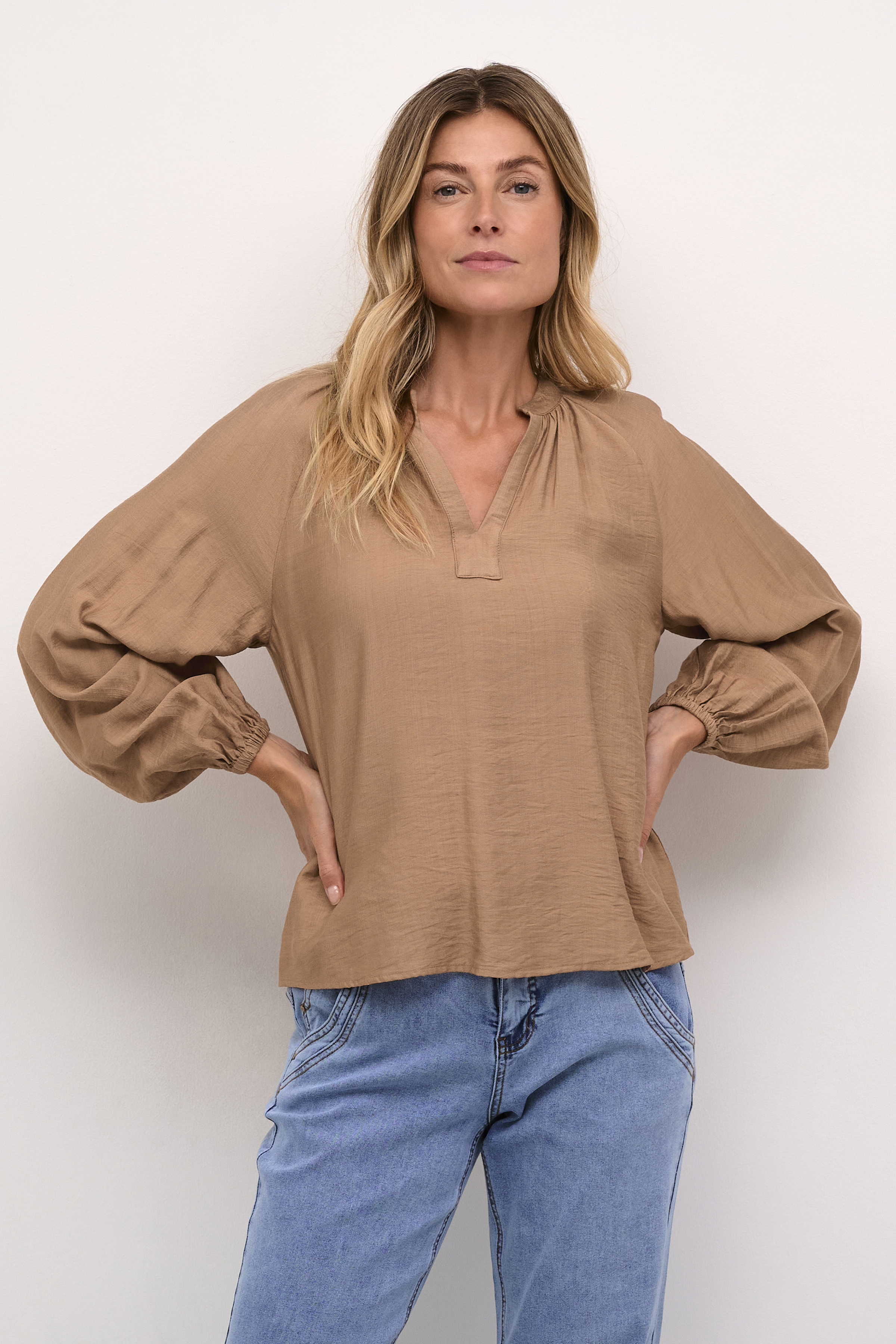 Cream CRMila Blouse - Brown - grootte 40 vor Vrouwen