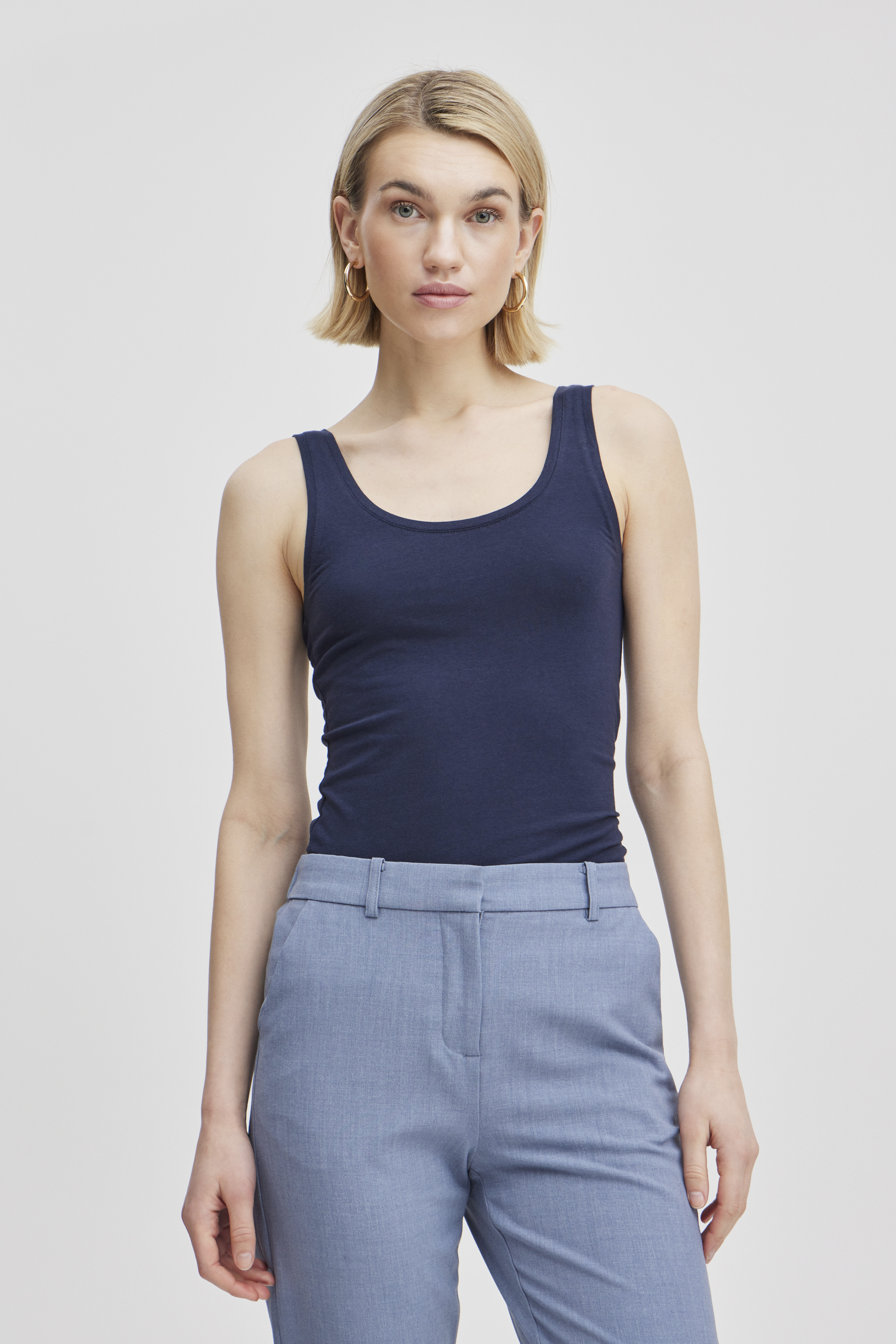 b.young Top in grootte XS in Blauw - door 50% Katoen, 44% Modal, 6% Elastaan voor Vrouwen