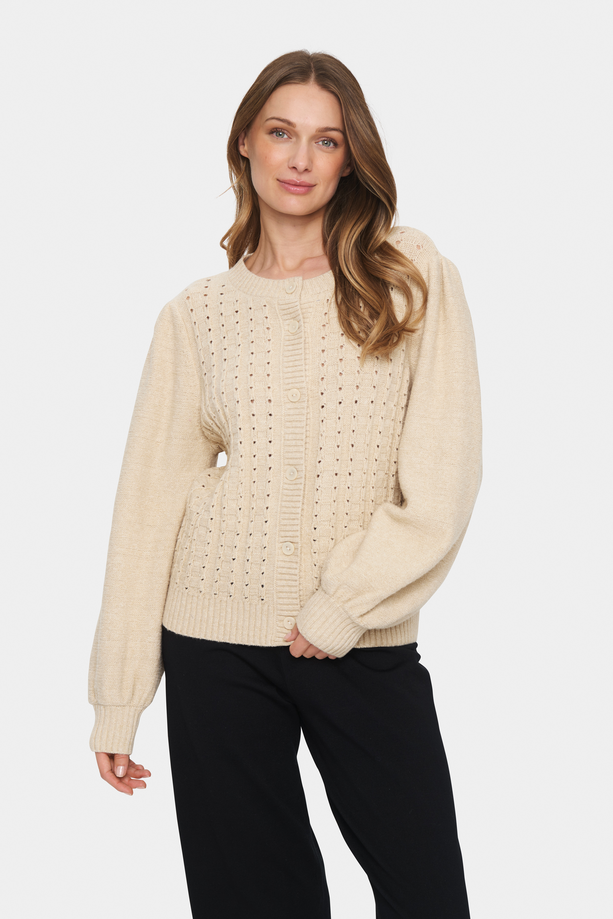 Saint Tropez FelliSZ Cardigan i størrelse XS i Hvid til Damer