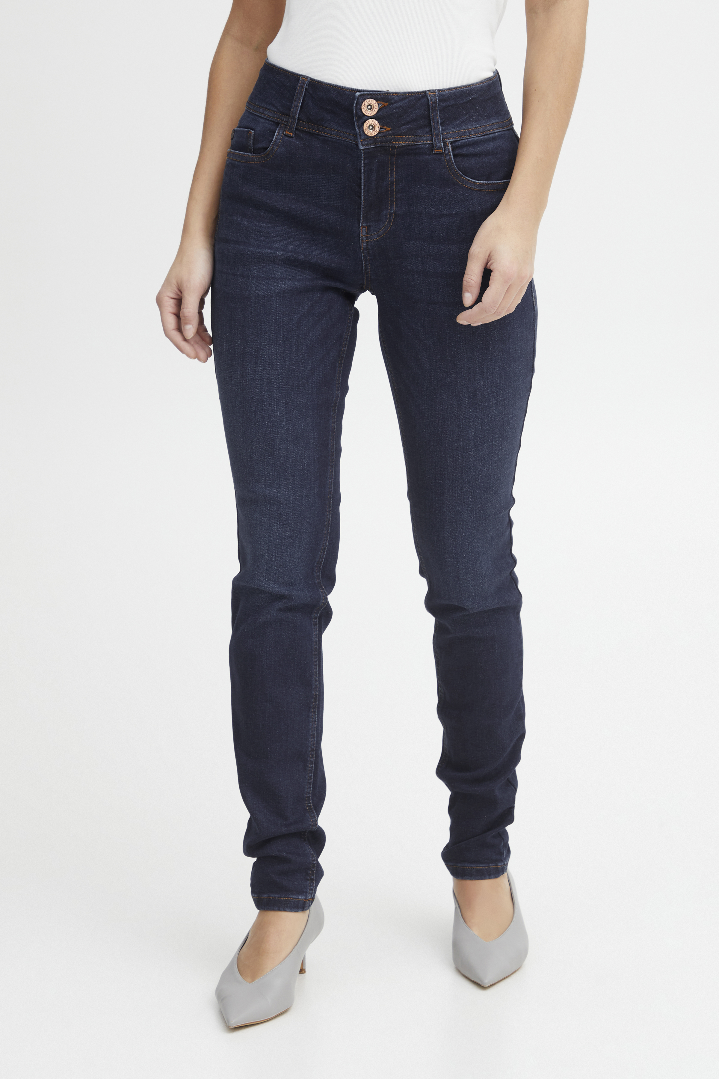 Pulz Jeans PZSUZY HW Curved Jeans Skinny - Blå - str 33/34 för Dam