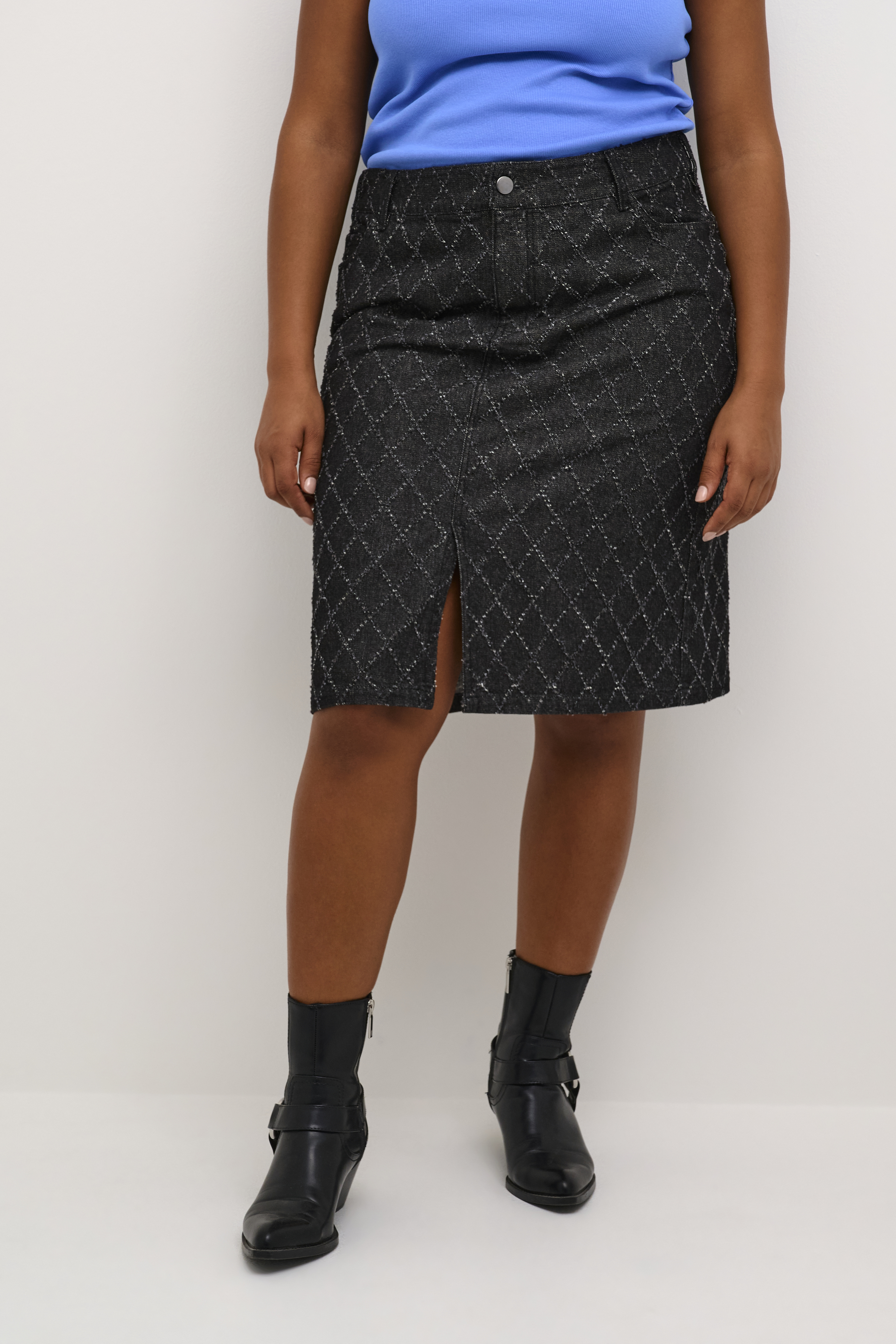 Kaffe Curve KColiva Rok - Grijs - grootte 54 vor Vrouwen
