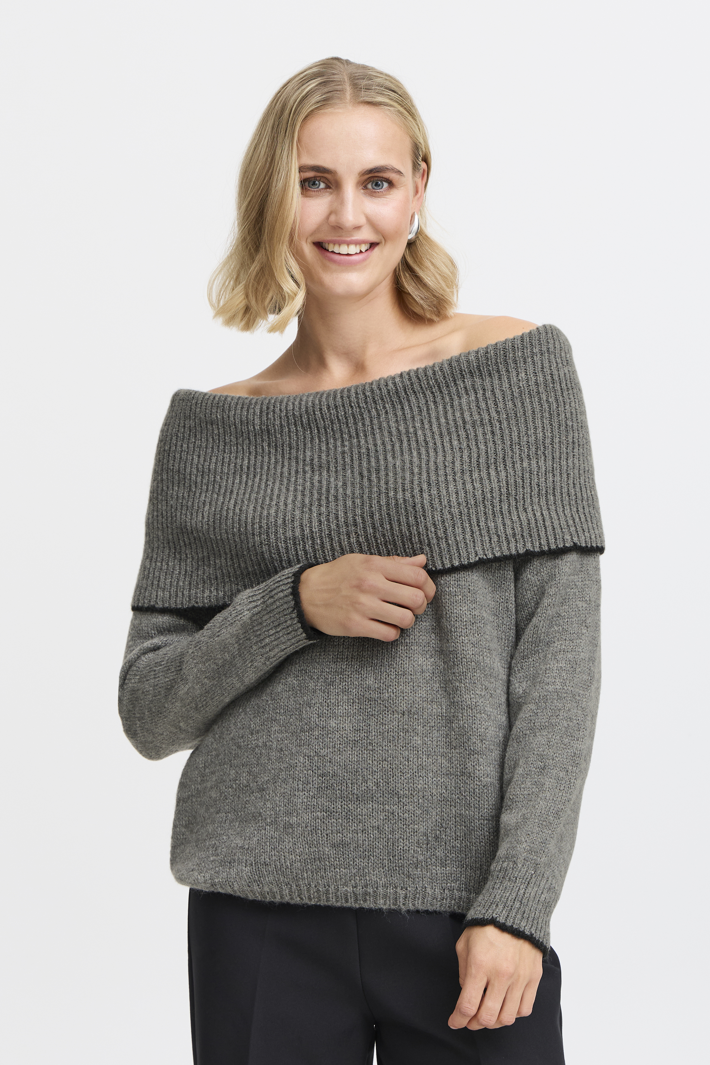 Fransa FXJINIA Pullover - Grå - str L/XL för Dam
