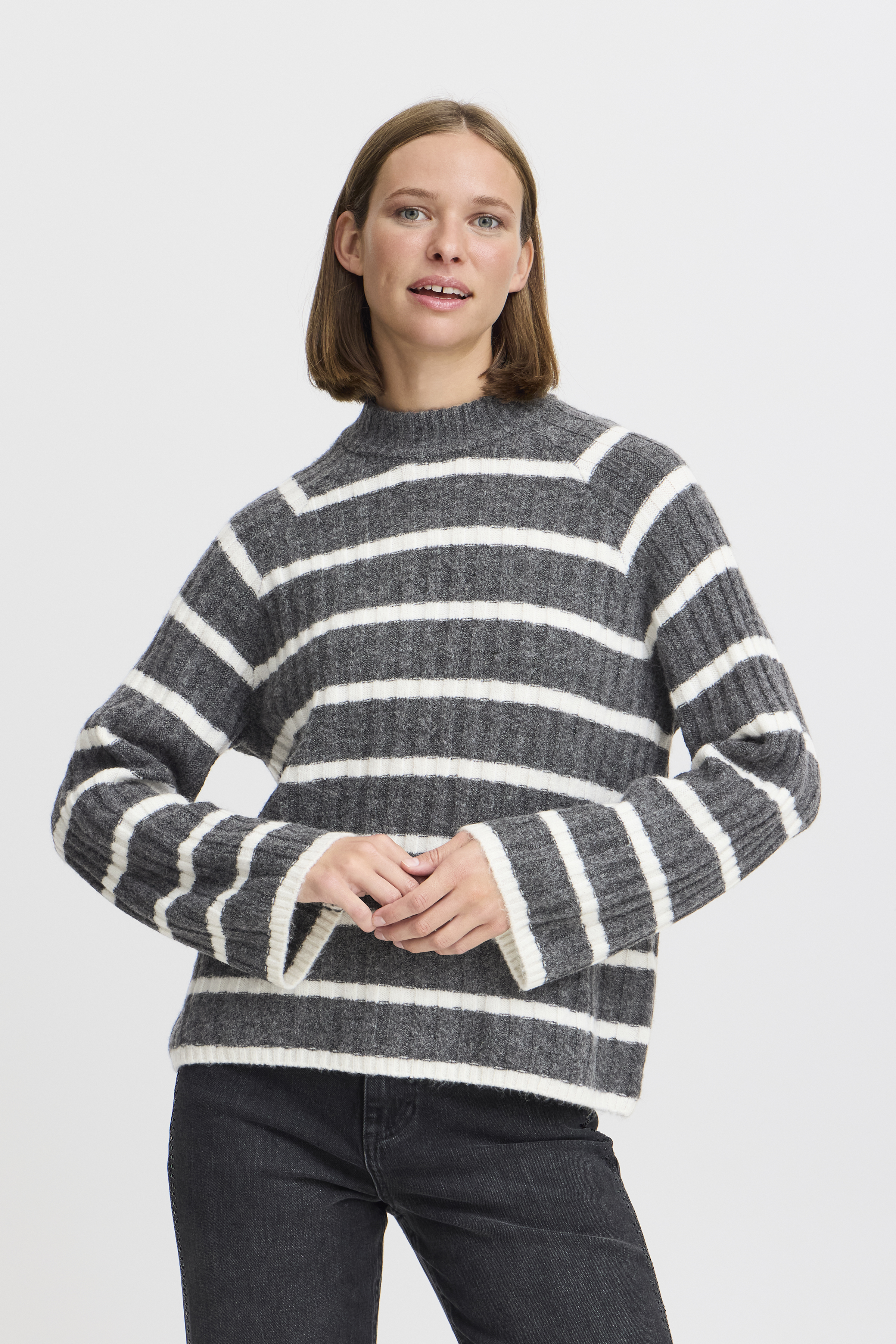 b.young BYMARIANNE Pullover - Grijs - grootte XS vor Vrouwen