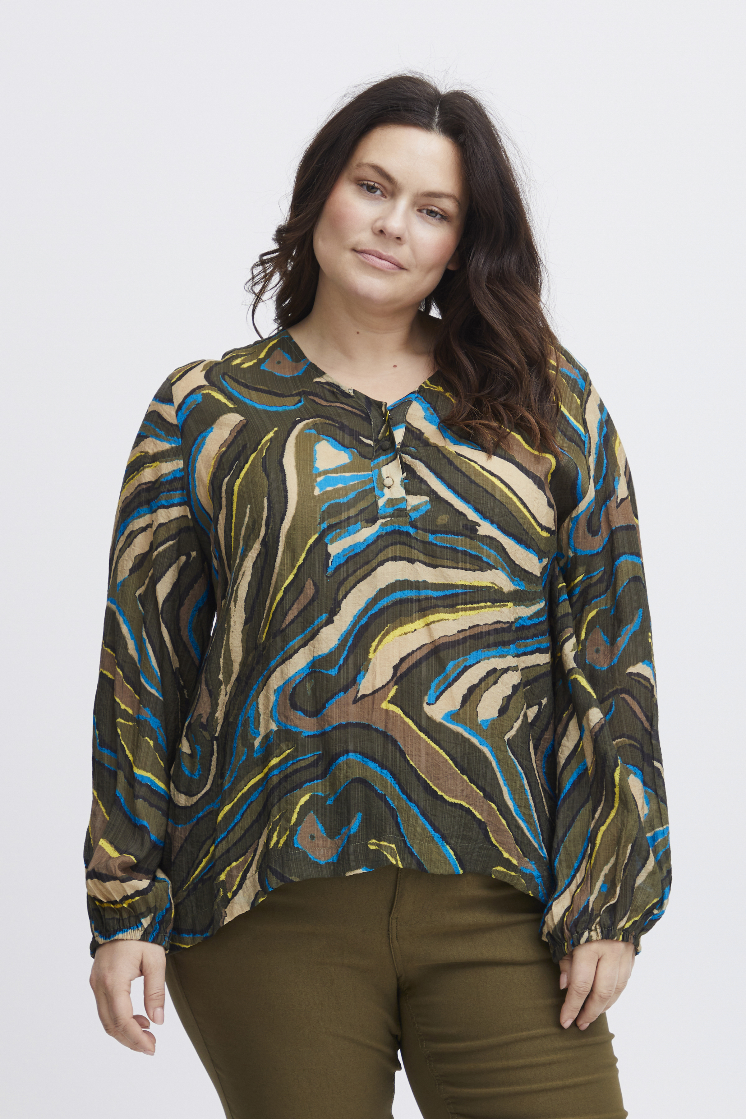 Simple Wish SWAUDREY Blus - Grön - str 52 för Dam