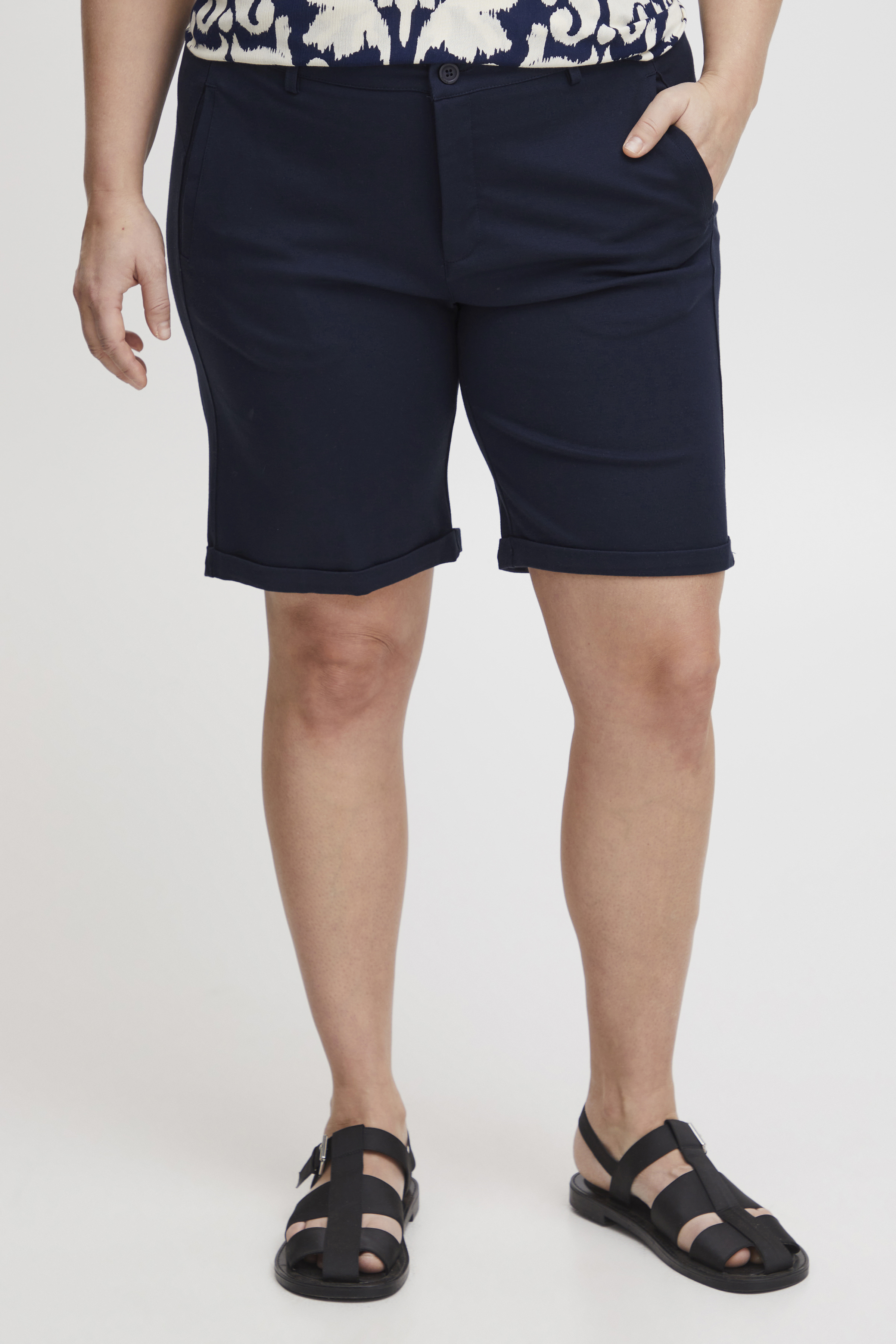 Fransa Plus Size Selection FPLANO Byxor - Blå - str 54 för Dam