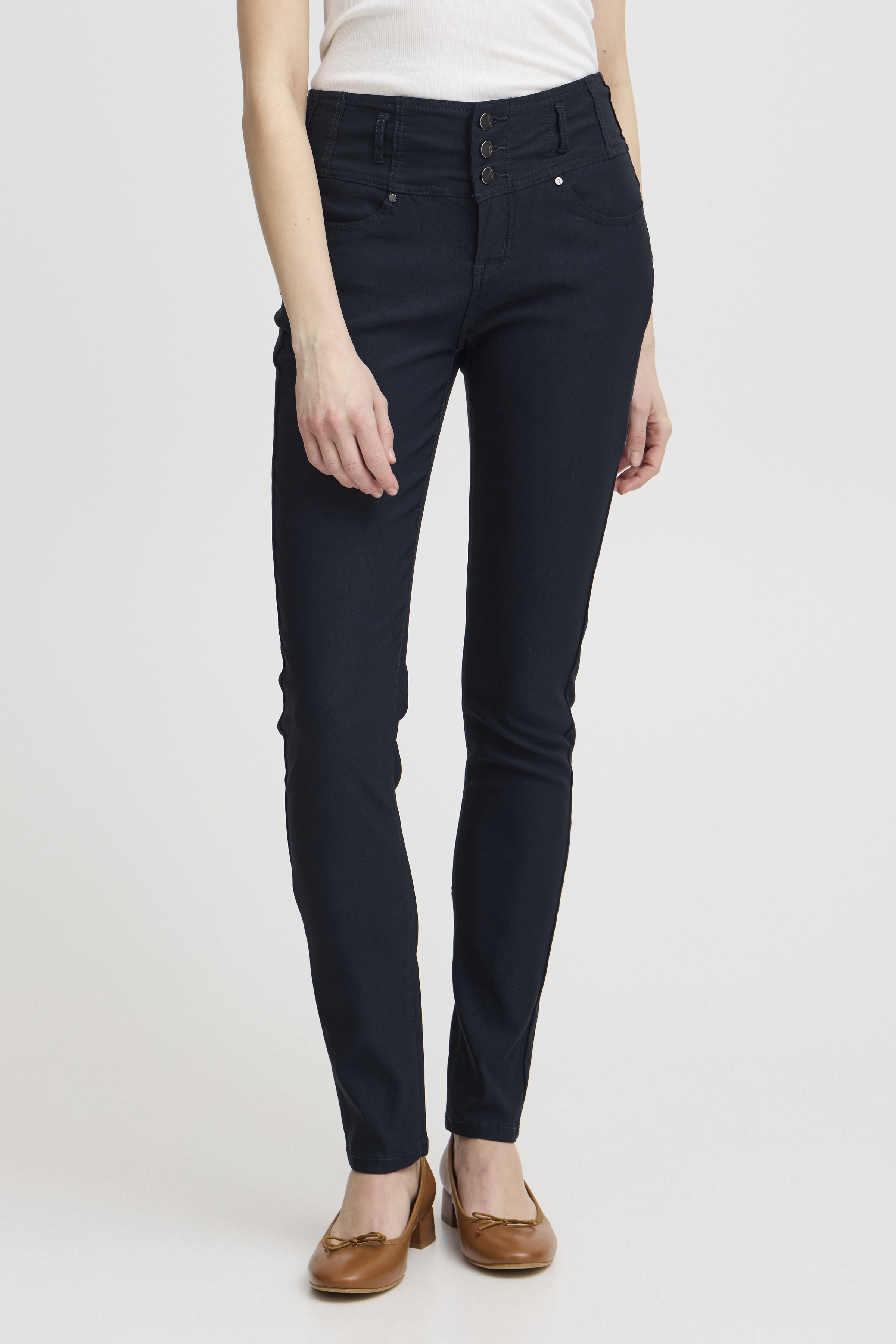 Fransa Bukser Pants Casual i størrelse 36 i Blå til Damer