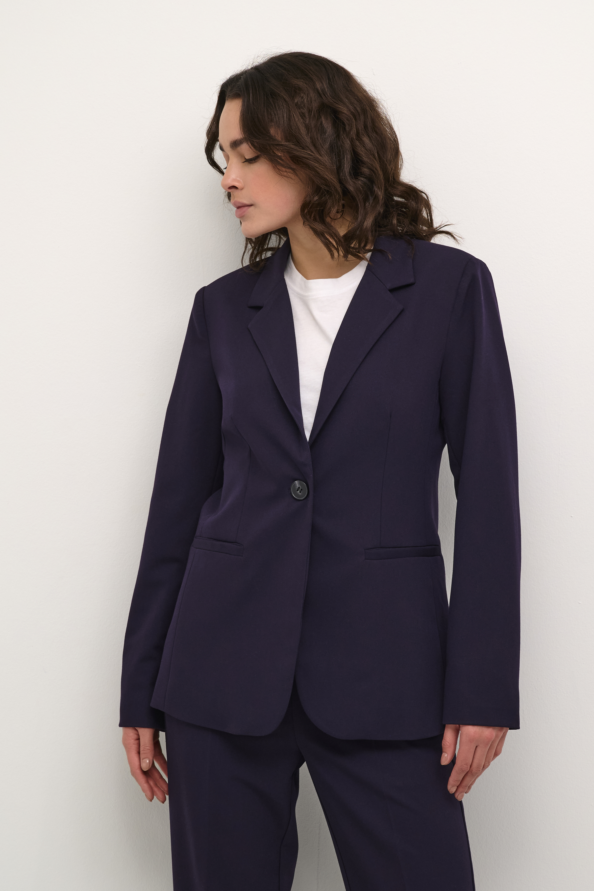 Kaffe KAsakura Blazer - Lila - str 38 för Dam