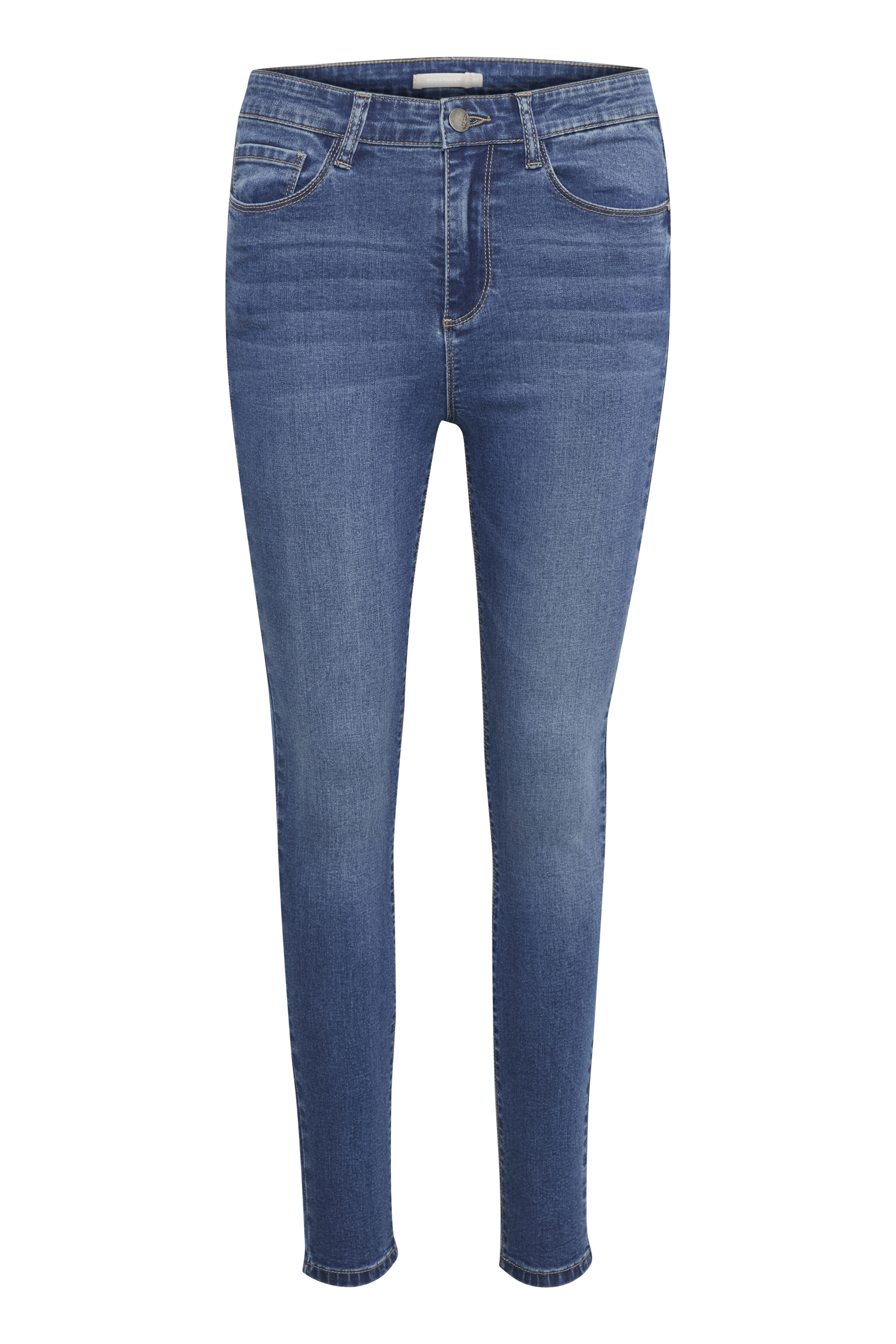 BonA Parte Dame BONA PARTE jeggings med fast linning. Knap- og lynlåslukning. Disse jeggings - Denimblå Billede af BonA Parte Dame BONA PARTE jeggings med fast linning. Knap- og lynlåslukning. Disse jeggings - Denimblå