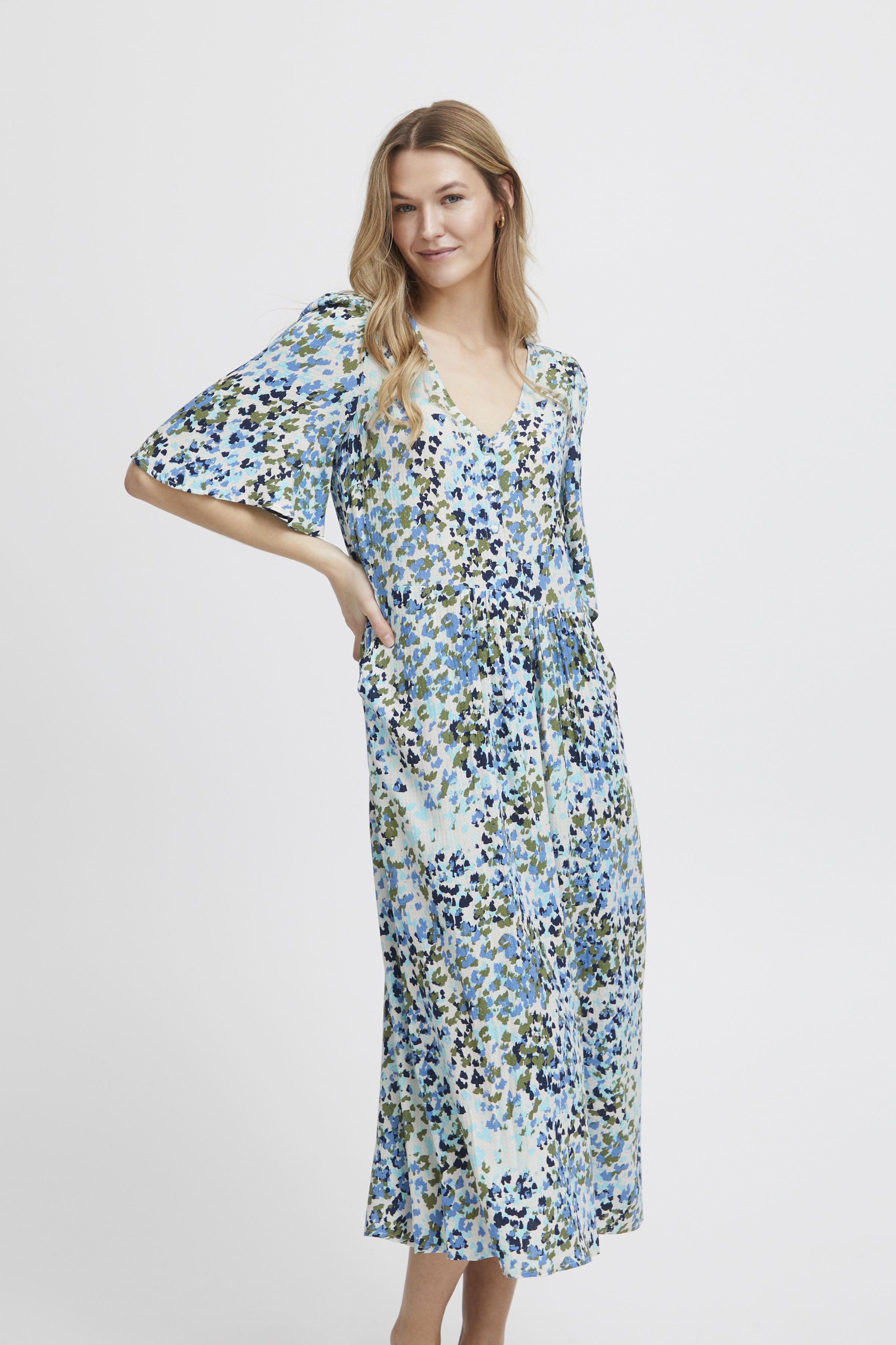 Fransa FROLIVA Jurk - Blauw - grootte L vor Vrouwen