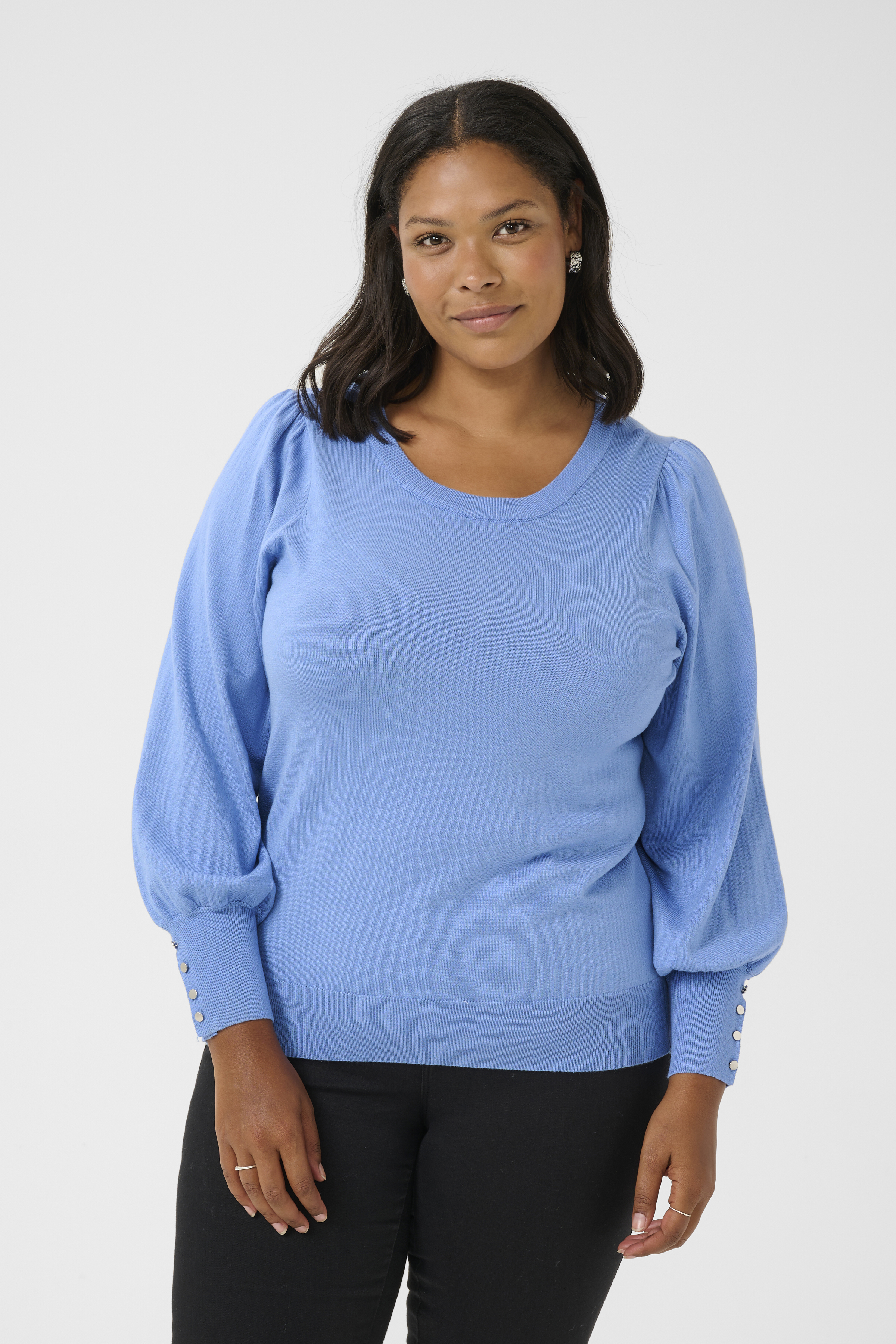 Kaffe Curve KClizzy Pullover - Blauw - grootte L vor Vrouwen