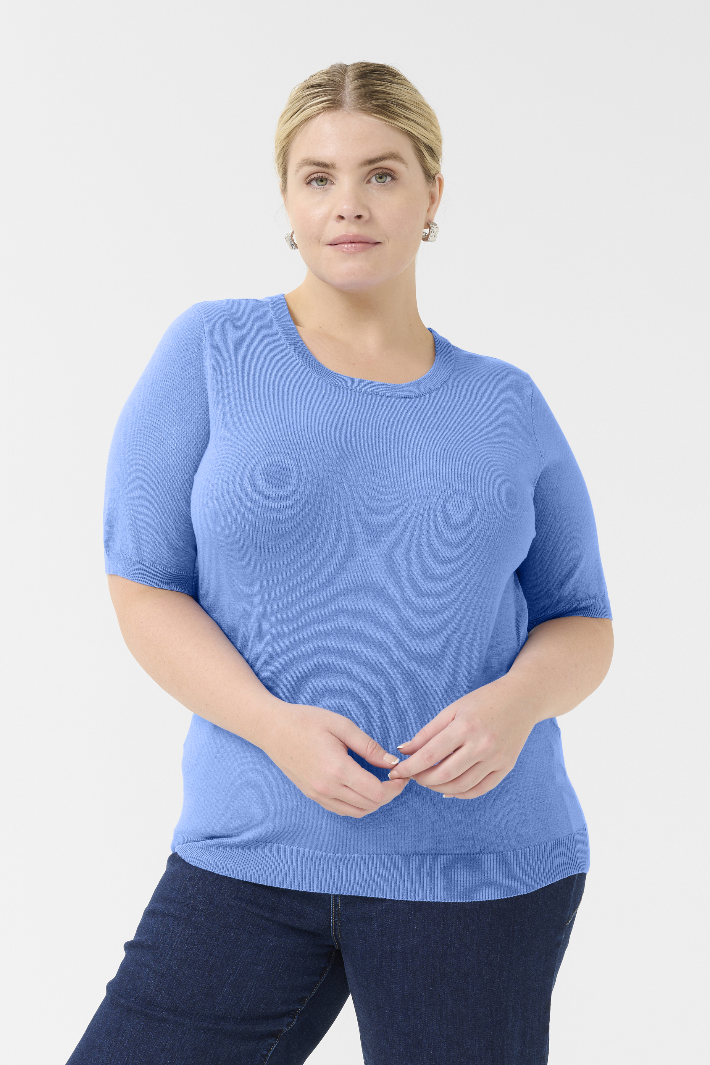 Kaffe Curve KClizzy Pullover - Blauw - grootte XL vor Vrouwen