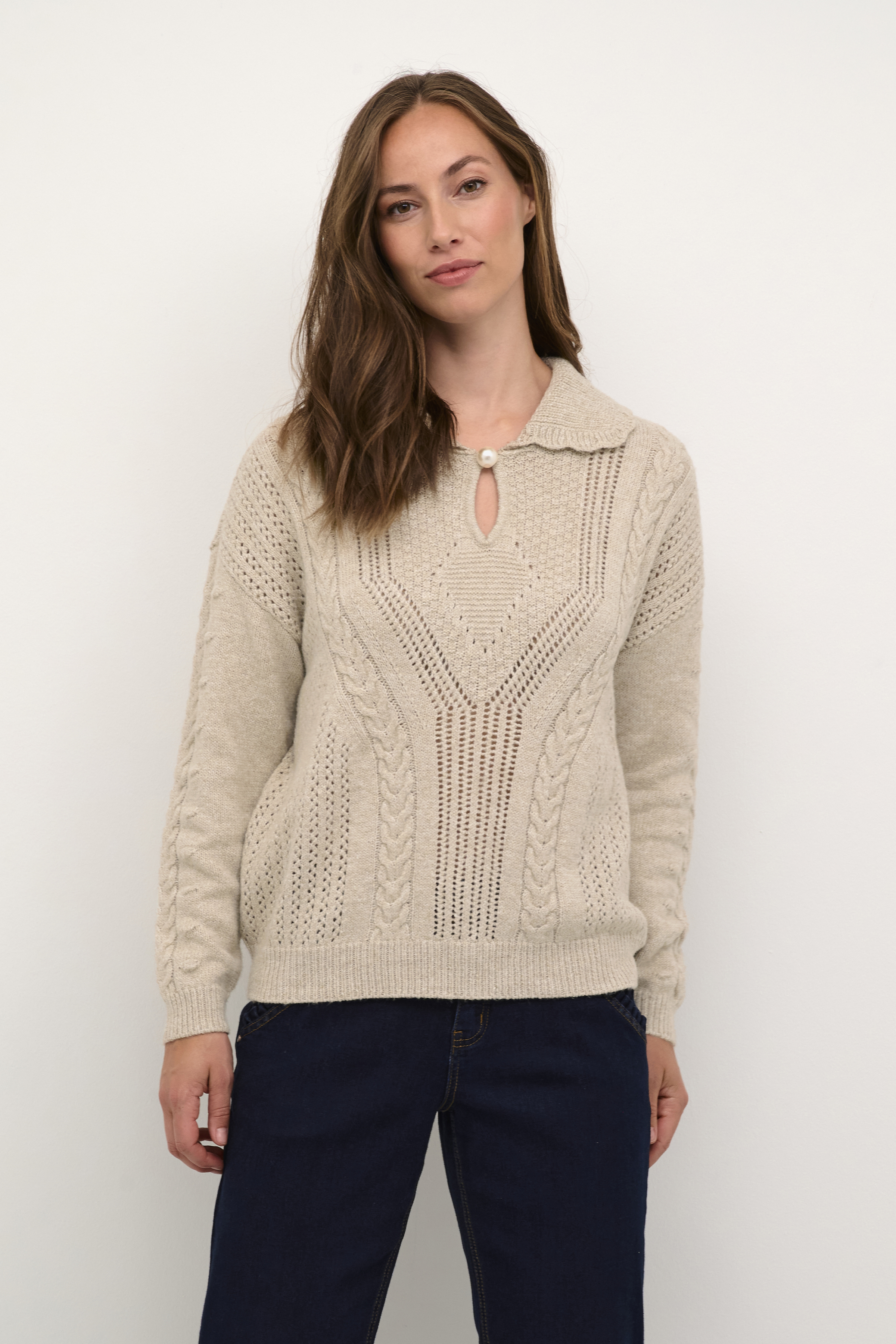 Cream CRSerapia Pullover - Wit - grootte M vor Vrouwen